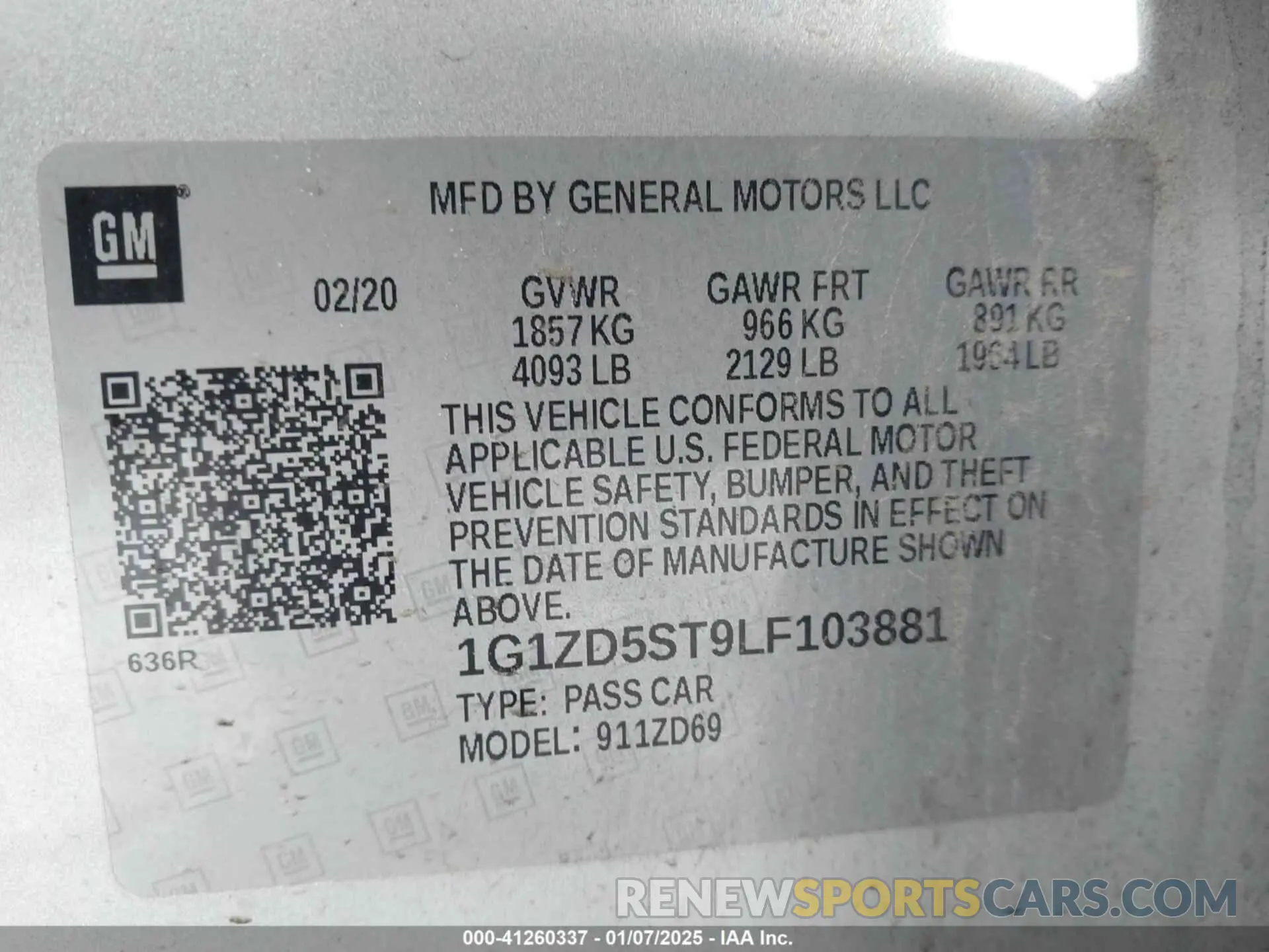 9 fotografías del automóvil dañado 1G1ZD5ST9LF103881 CHEVROLET MALIBU 2020