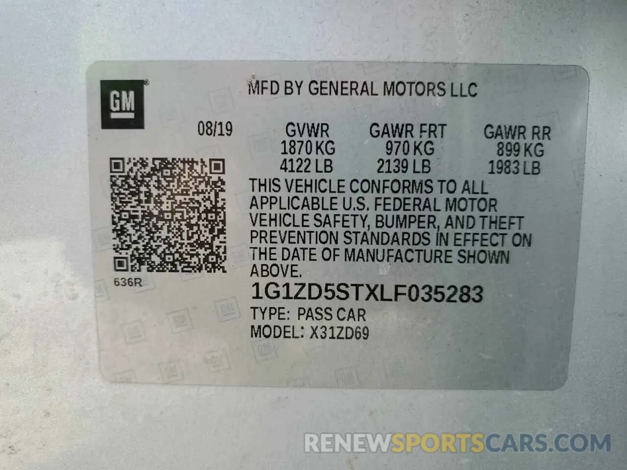 12 fotografías del automóvil dañado 1G1ZD5STXLF035283 CHEVROLET MALIBU 2020