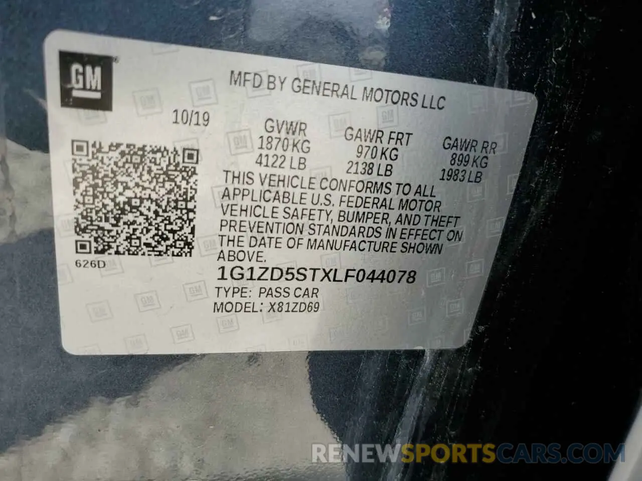 12 fotografías del automóvil dañado 1G1ZD5STXLF044078 CHEVROLET MALIBU 2020