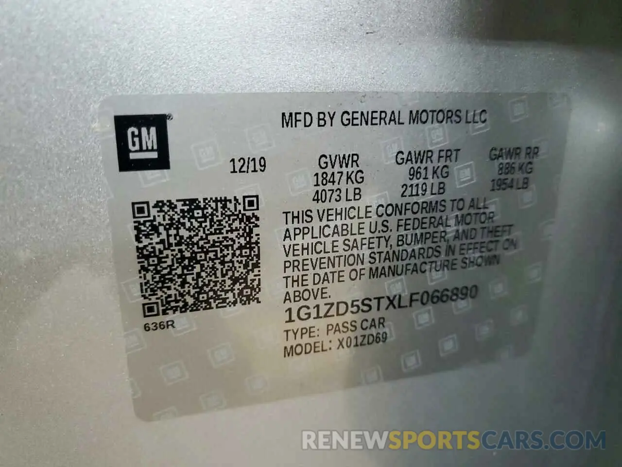 14 fotografías del automóvil dañado 1G1ZD5STXLF066890 CHEVROLET MALIBU 2020