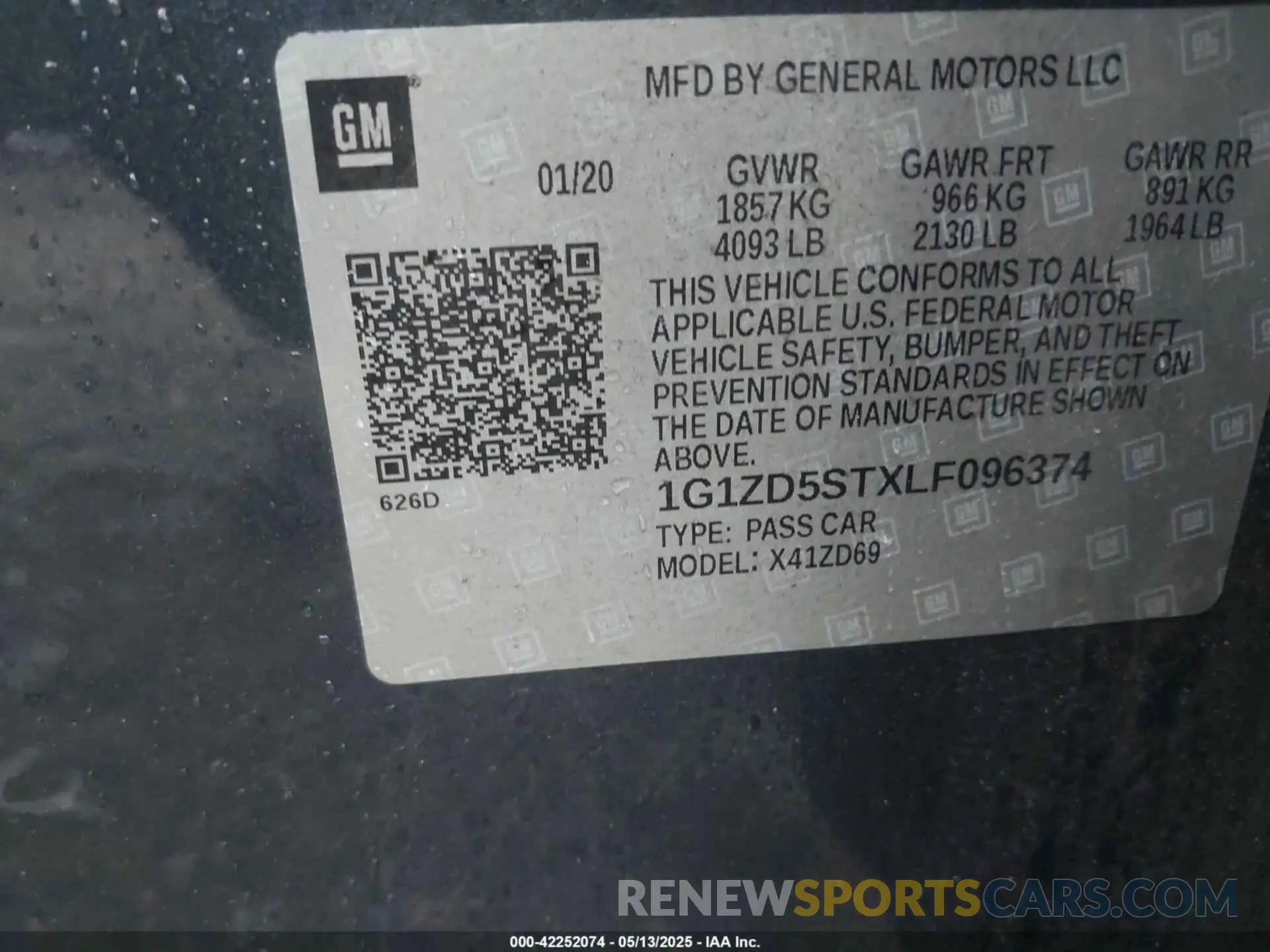 9 fotografías del automóvil dañado 1G1ZD5STXLF096374 CHEVROLET MALIBU 2020