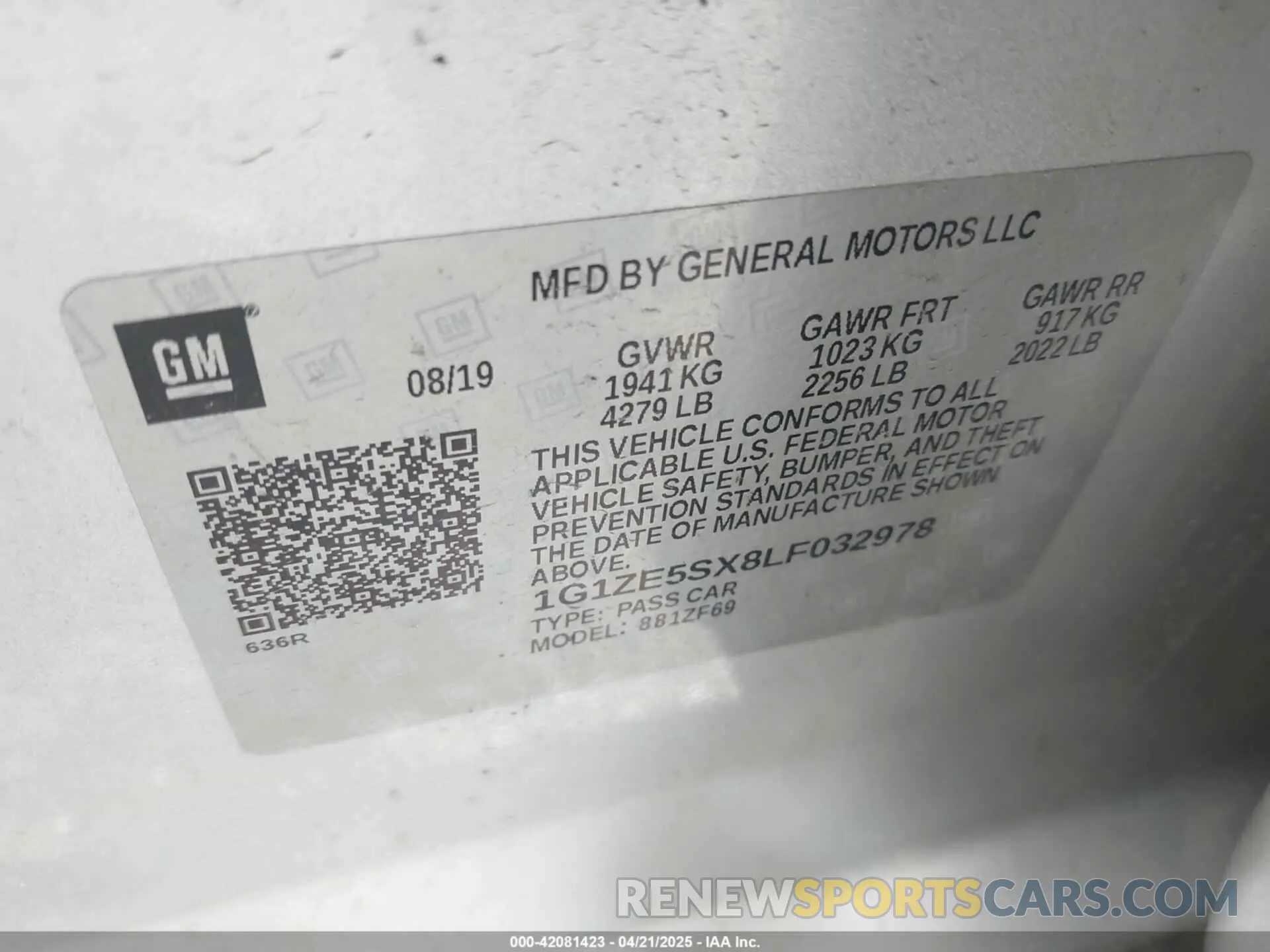 9 fotografías del automóvil dañado 1G1ZE5SX8LF032978 CHEVROLET MALIBU 2020
