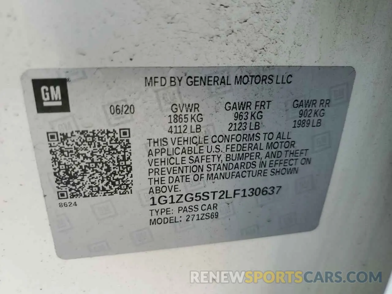 13 fotografías del automóvil dañado 1G1ZG5ST2LF130637 CHEVROLET MALIBU 2020