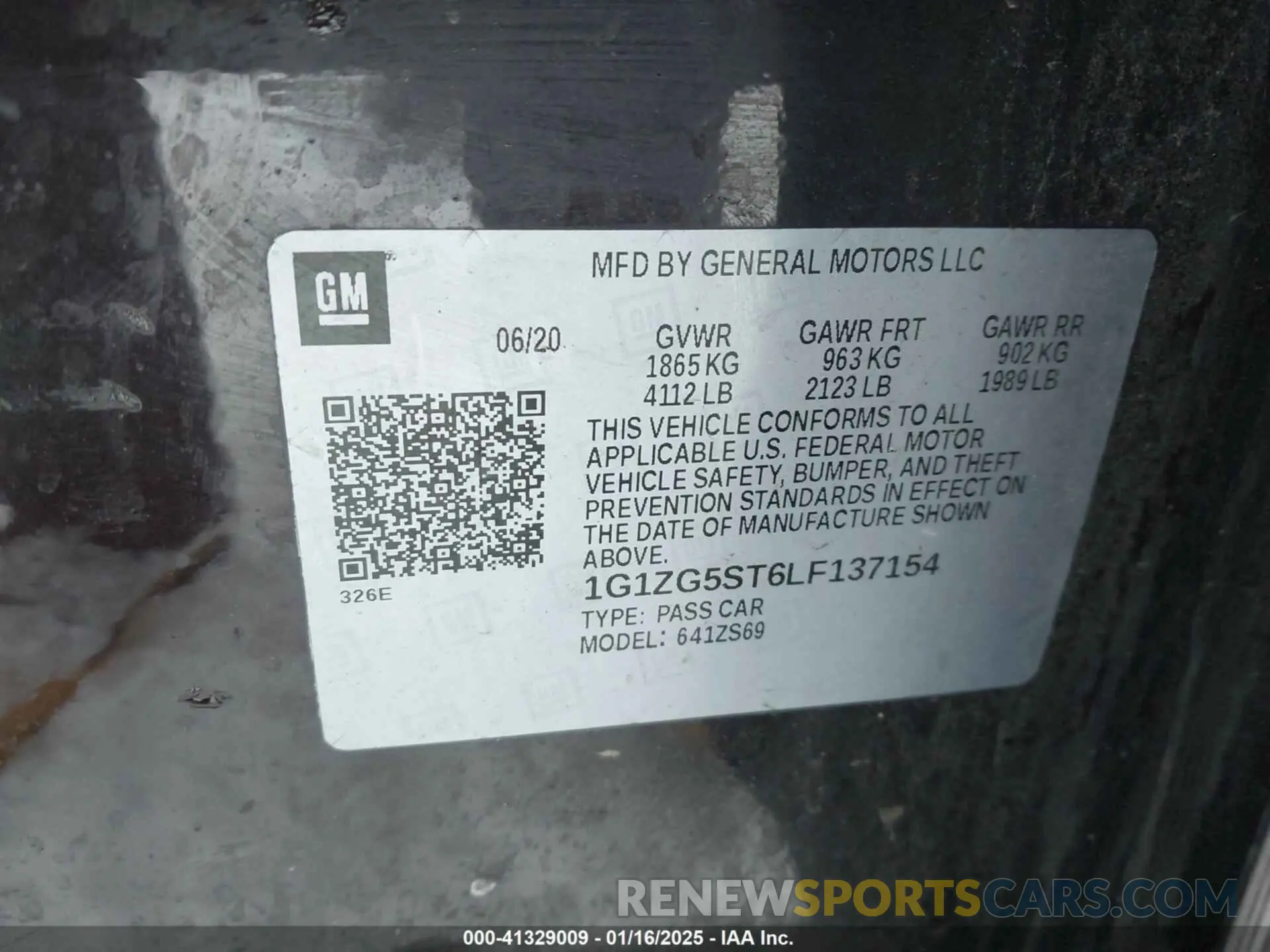 9 fotografías del automóvil dañado 1G1ZG5ST6LF137154 CHEVROLET MALIBU 2020