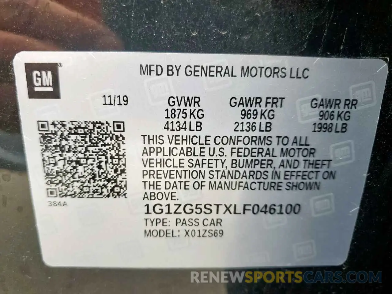 12 fotografías del automóvil dañado 1G1ZG5STXLF046100 CHEVROLET MALIBU 2020