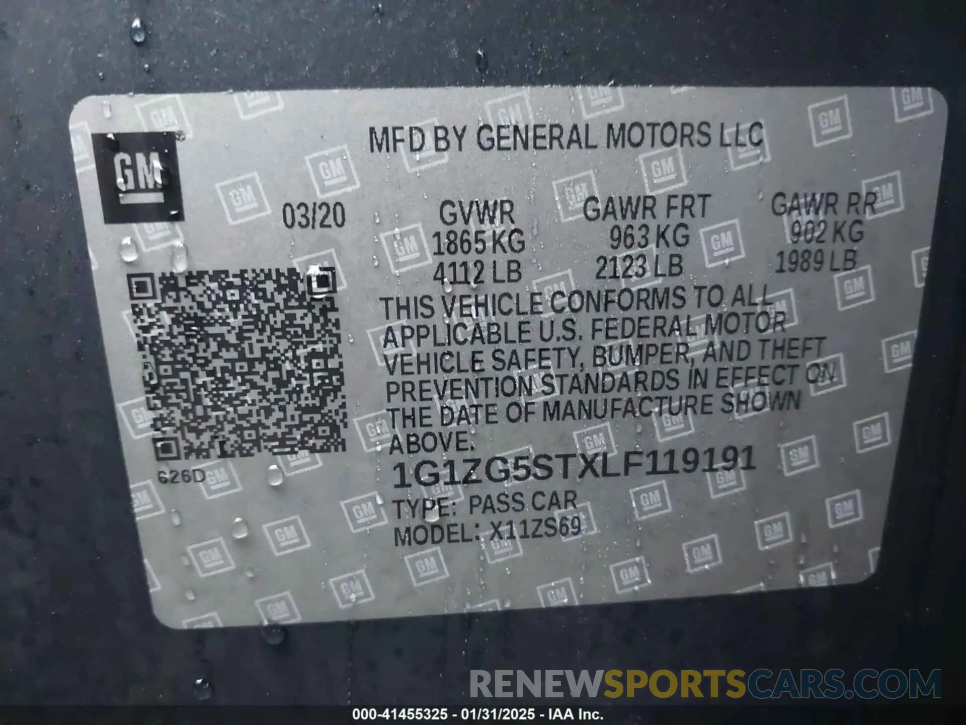 9 fotografías del automóvil dañado 1G1ZG5STXLF119191 CHEVROLET MALIBU 2020