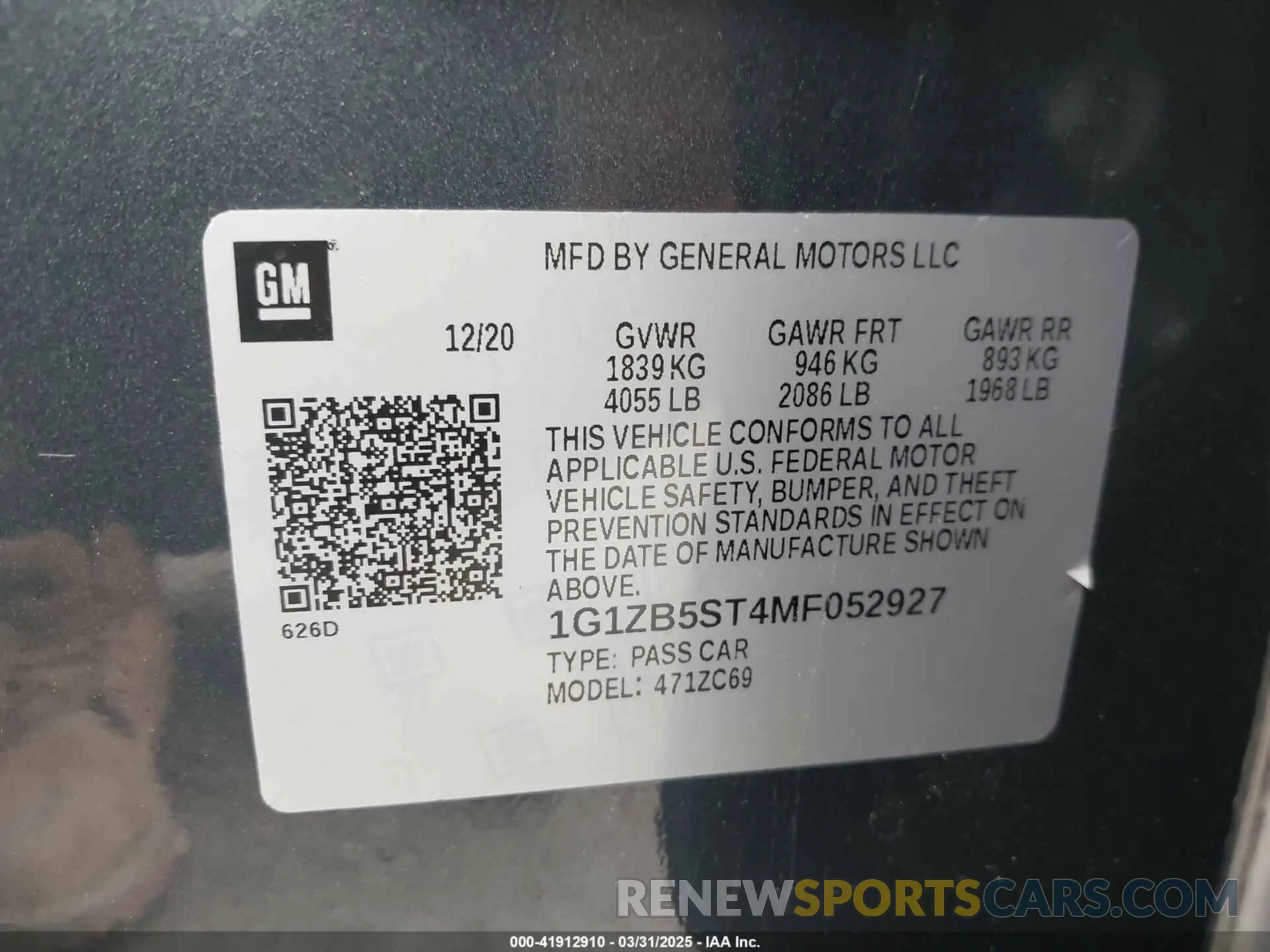 9 fotografías del automóvil dañado 1G1ZB5ST4MF052927 CHEVROLET MALIBU 2021