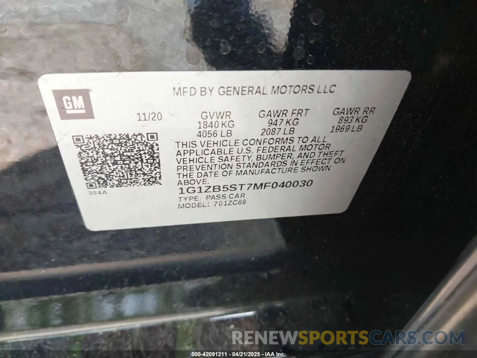 9 fotografías del automóvil dañado 1G1ZB5ST7MF040030 CHEVROLET MALIBU 2021