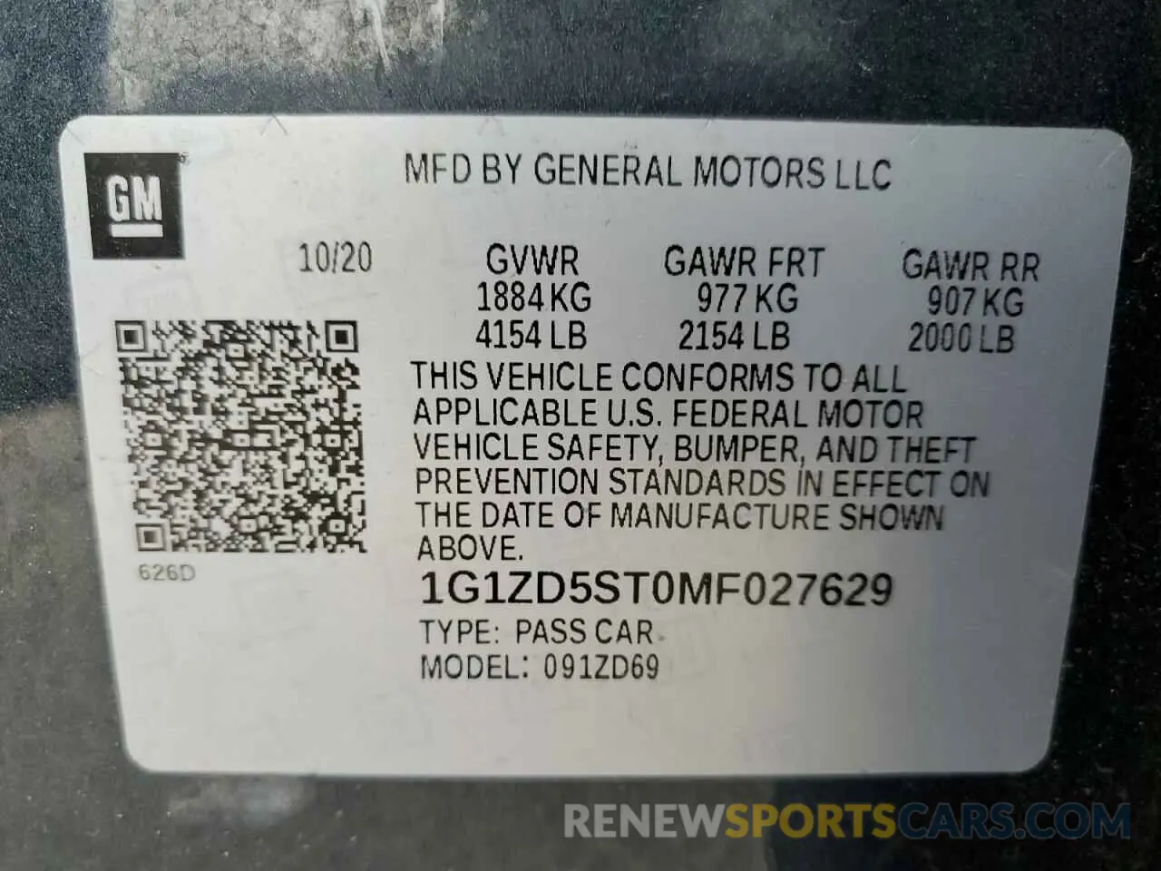 12 fotografías del automóvil dañado 1G1ZD5ST0MF027629 CHEVROLET MALIBU 2021