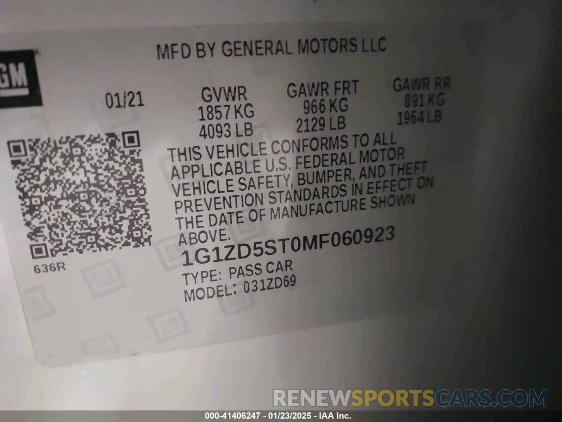 9 fotografías del automóvil dañado 1G1ZD5ST0MF060923 CHEVROLET MALIBU 2021