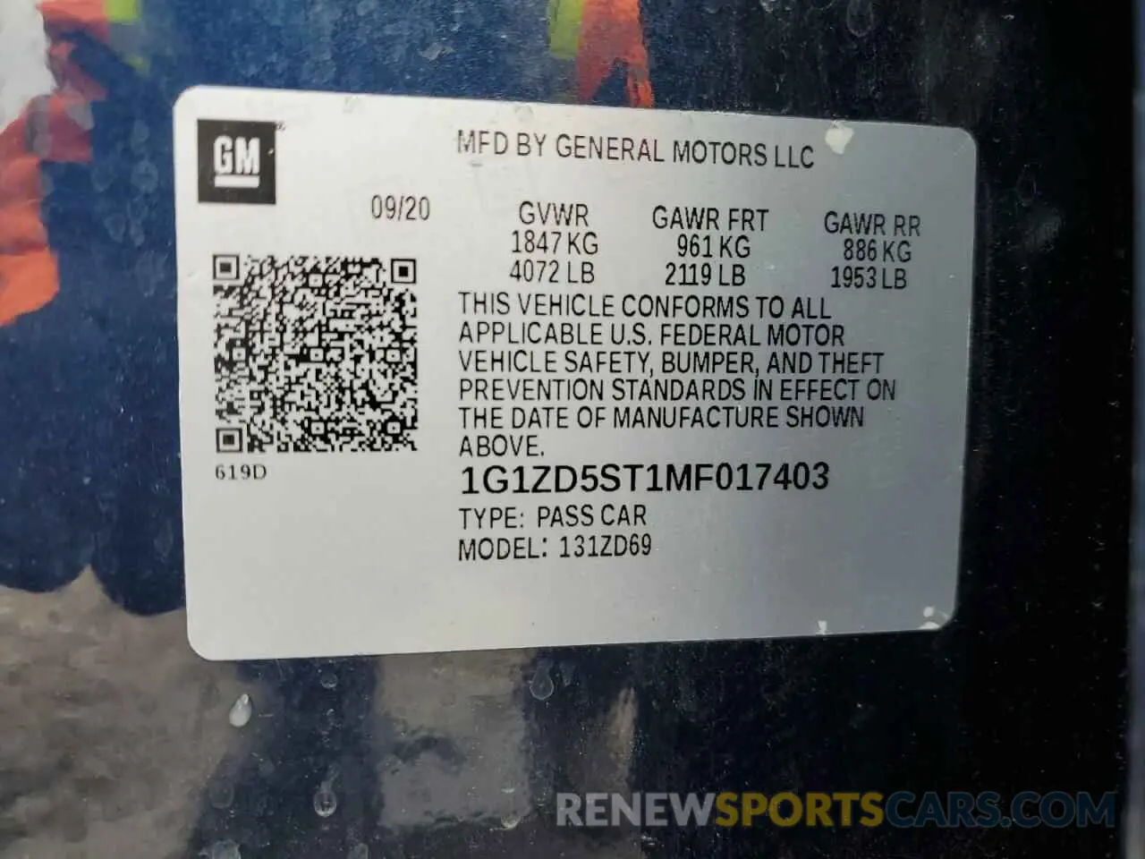 12 fotografías del automóvil dañado 1G1ZD5ST1MF017403 CHEVROLET MALIBU 2021