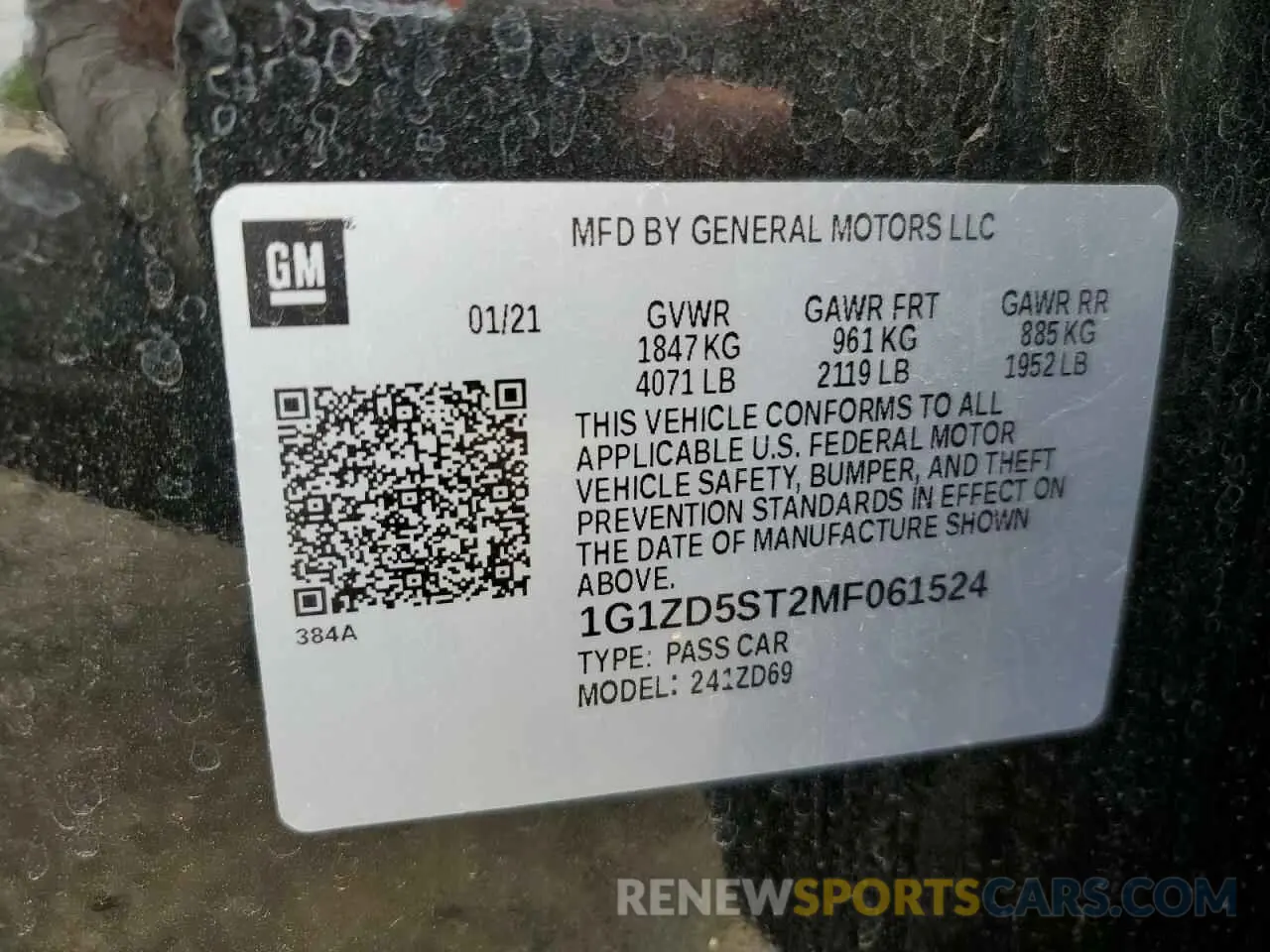 13 fotografías del automóvil dañado 1G1ZD5ST2MF061524 CHEVROLET MALIBU 2021