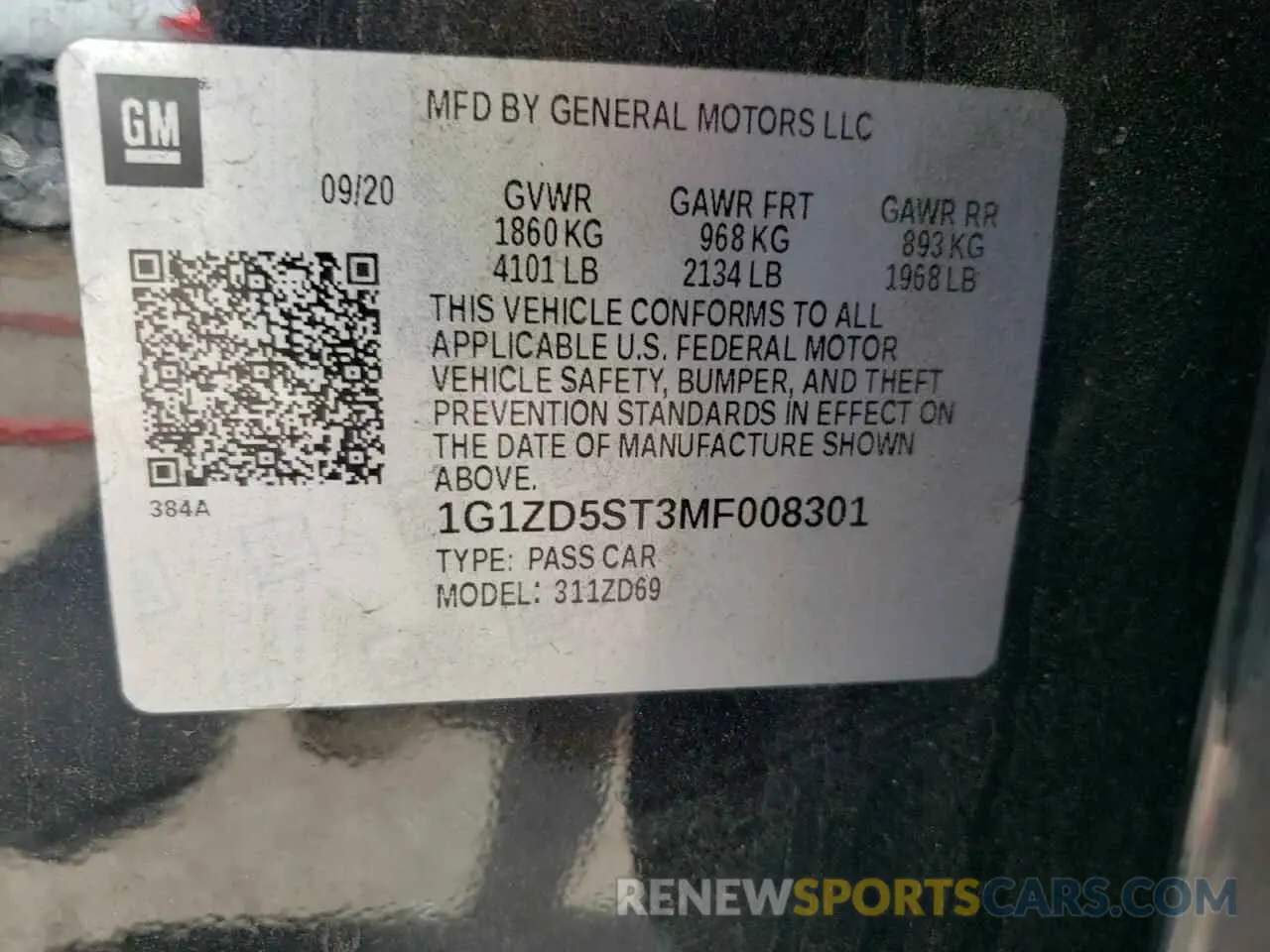 13 fotografías del automóvil dañado 1G1ZD5ST3MF008301 CHEVROLET MALIBU 2021