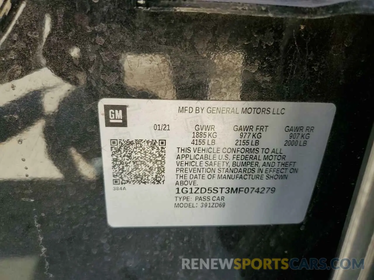 13 fotografías del automóvil dañado 1G1ZD5ST3MF074279 CHEVROLET MALIBU 2021