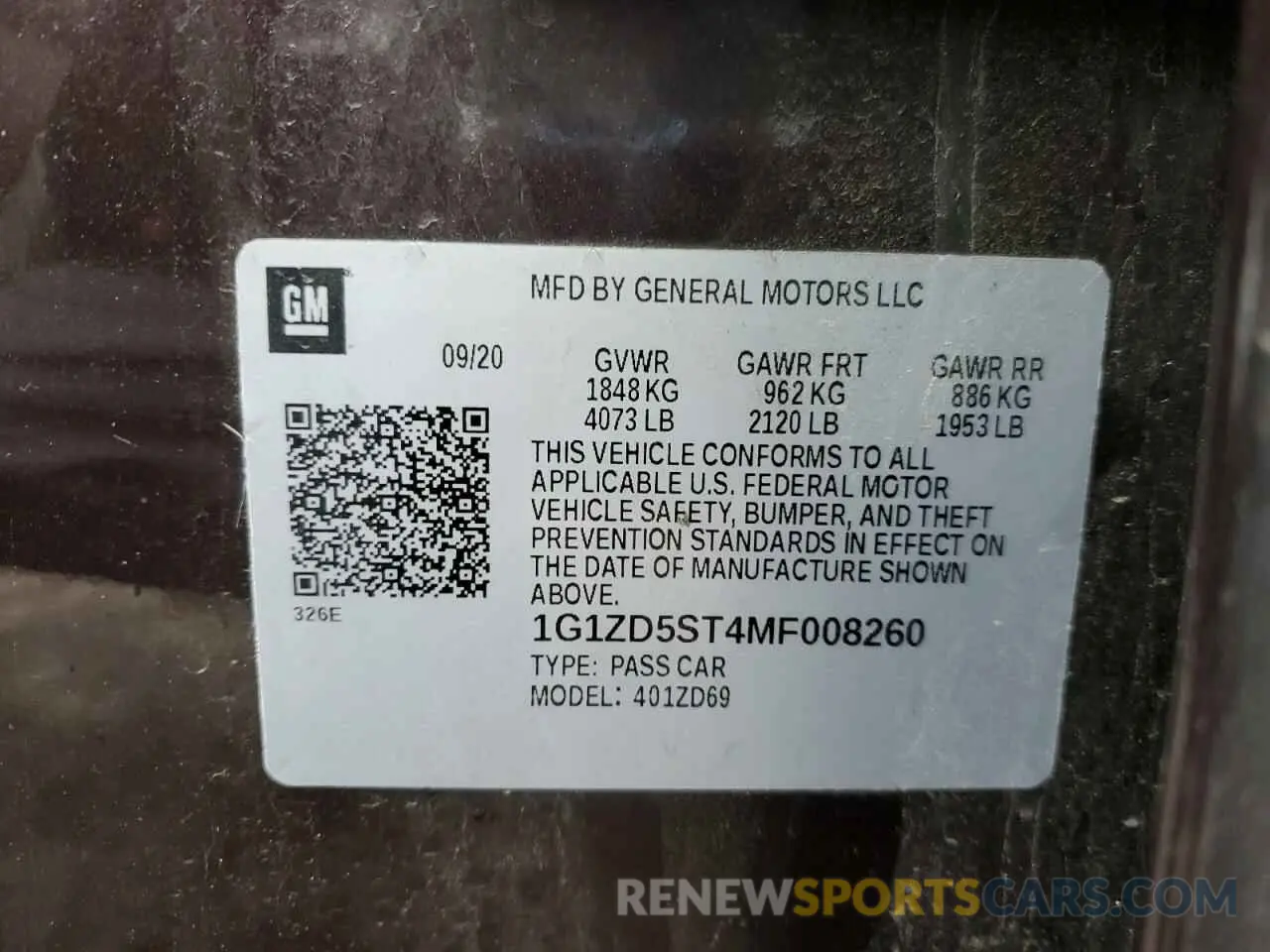 14 fotografías del automóvil dañado 1G1ZD5ST4MF008260 CHEVROLET MALIBU 2021