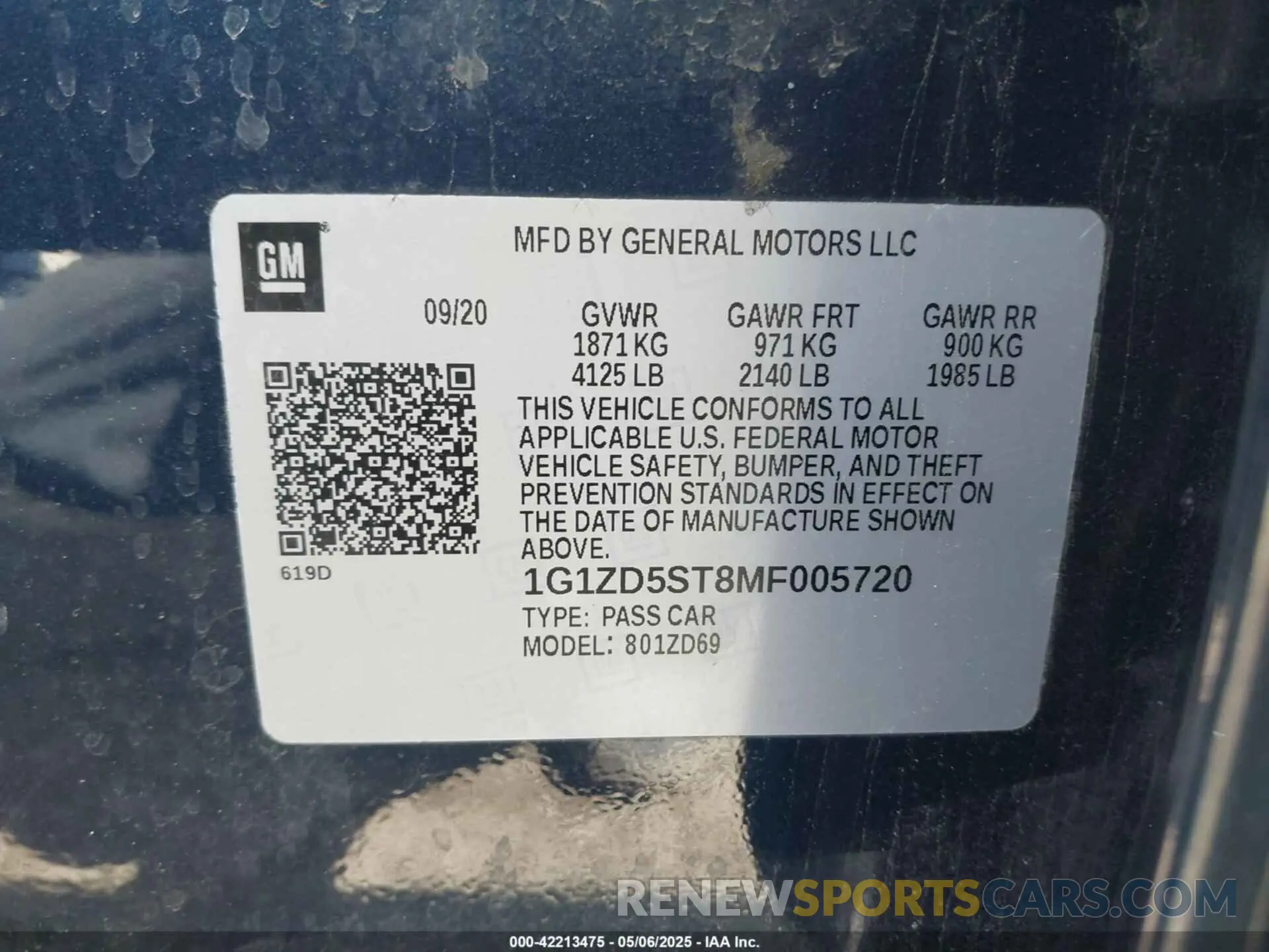 9 fotografías del automóvil dañado 1G1ZD5ST8MF005720 CHEVROLET MALIBU 2021