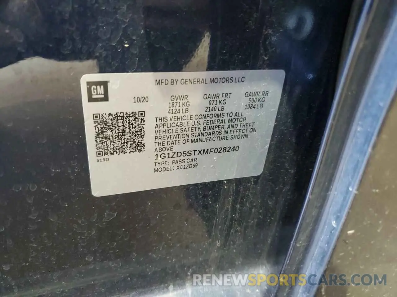 12 fotografías del automóvil dañado 1G1ZD5STXMF028240 CHEVROLET MALIBU 2021