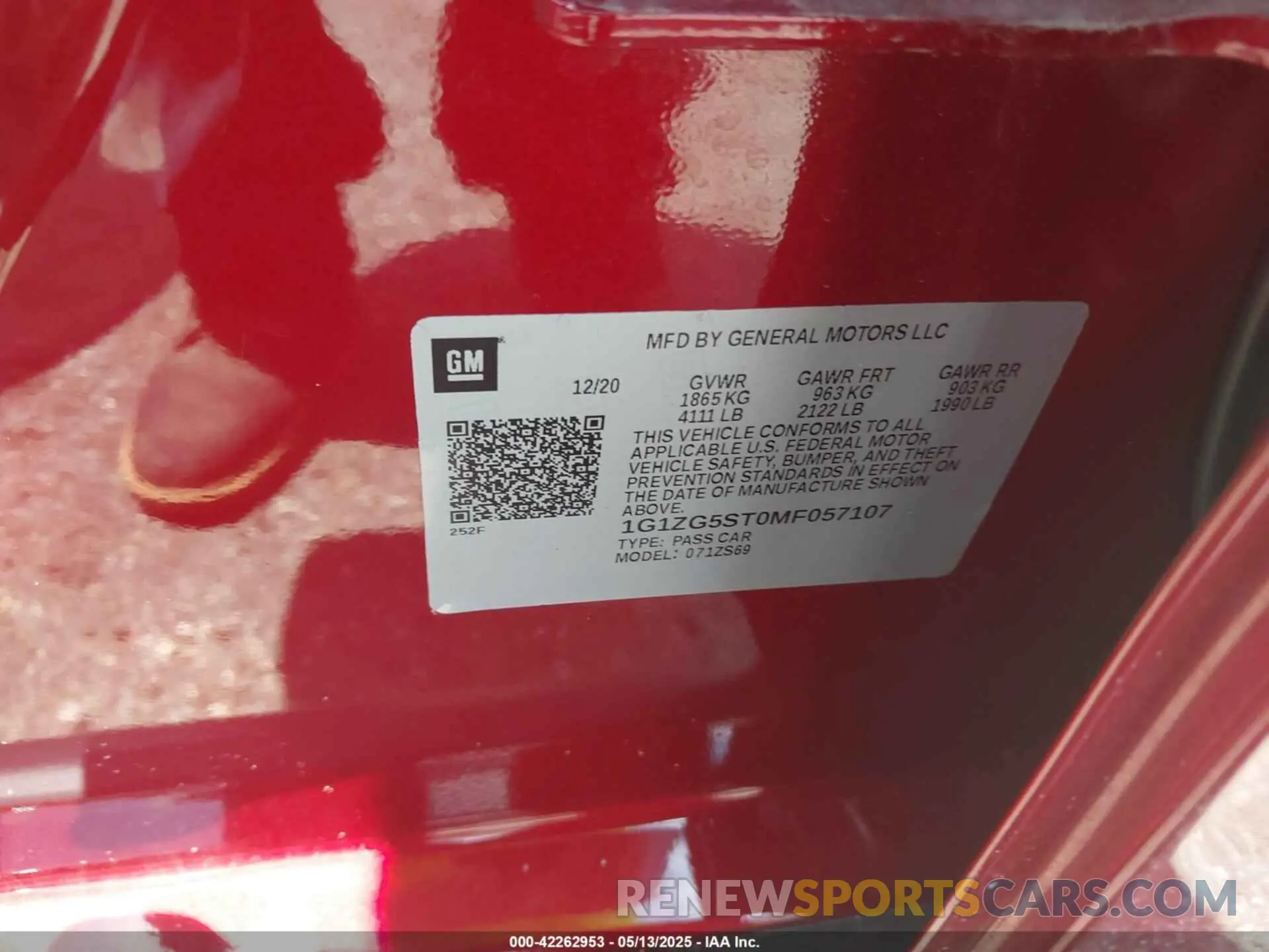 9 fotografías del automóvil dañado 1G1ZG5ST0MF057107 CHEVROLET MALIBU 2021