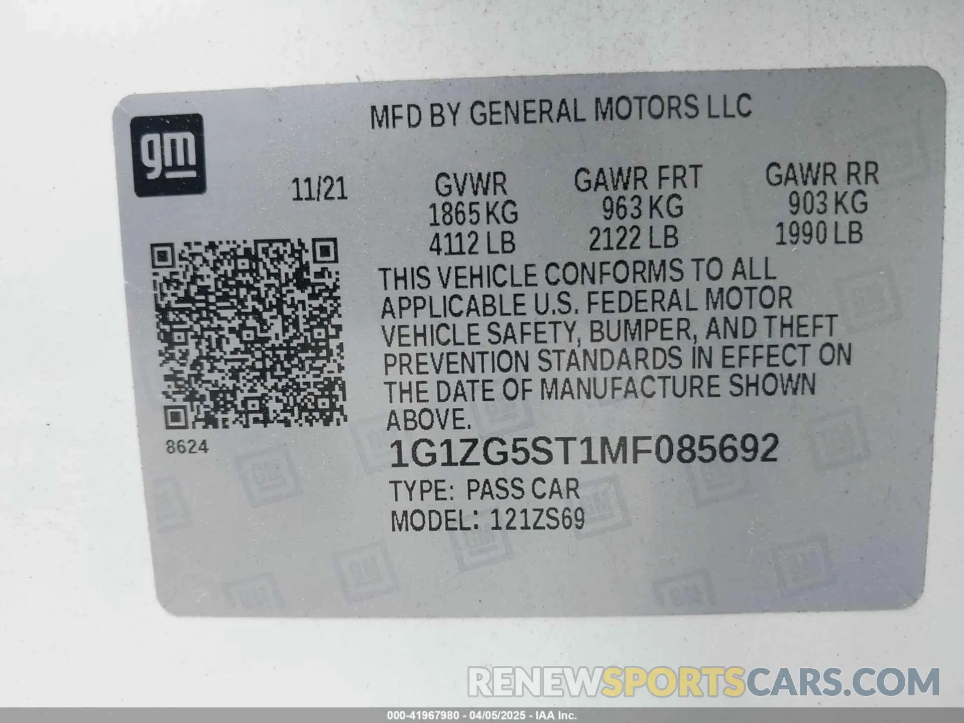 9 fotografías del automóvil dañado 1G1ZG5ST1MF085692 CHEVROLET MALIBU 2021