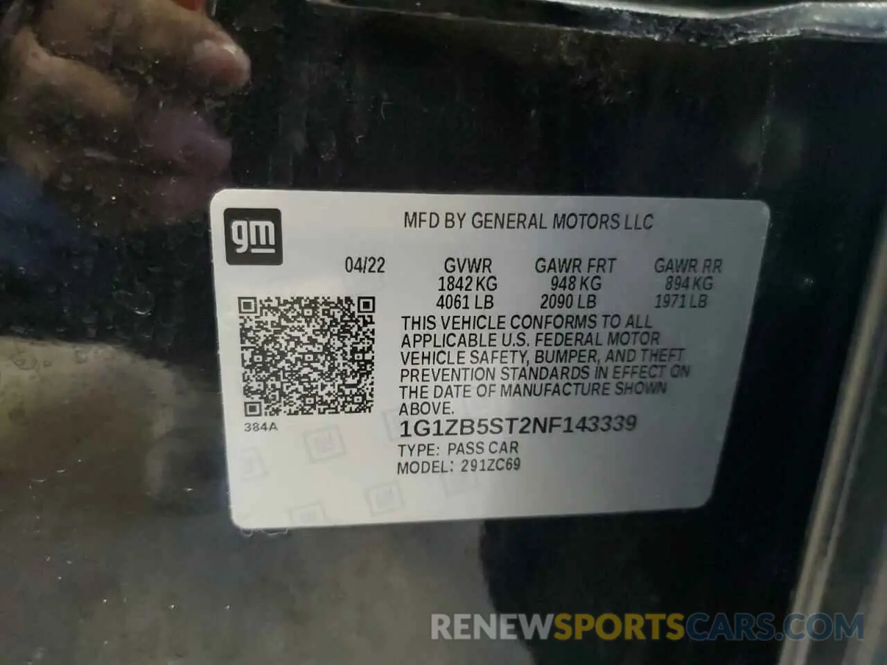 12 fotografías del automóvil dañado 1G1ZB5ST2NF143339 CHEVROLET MALIBU 2022