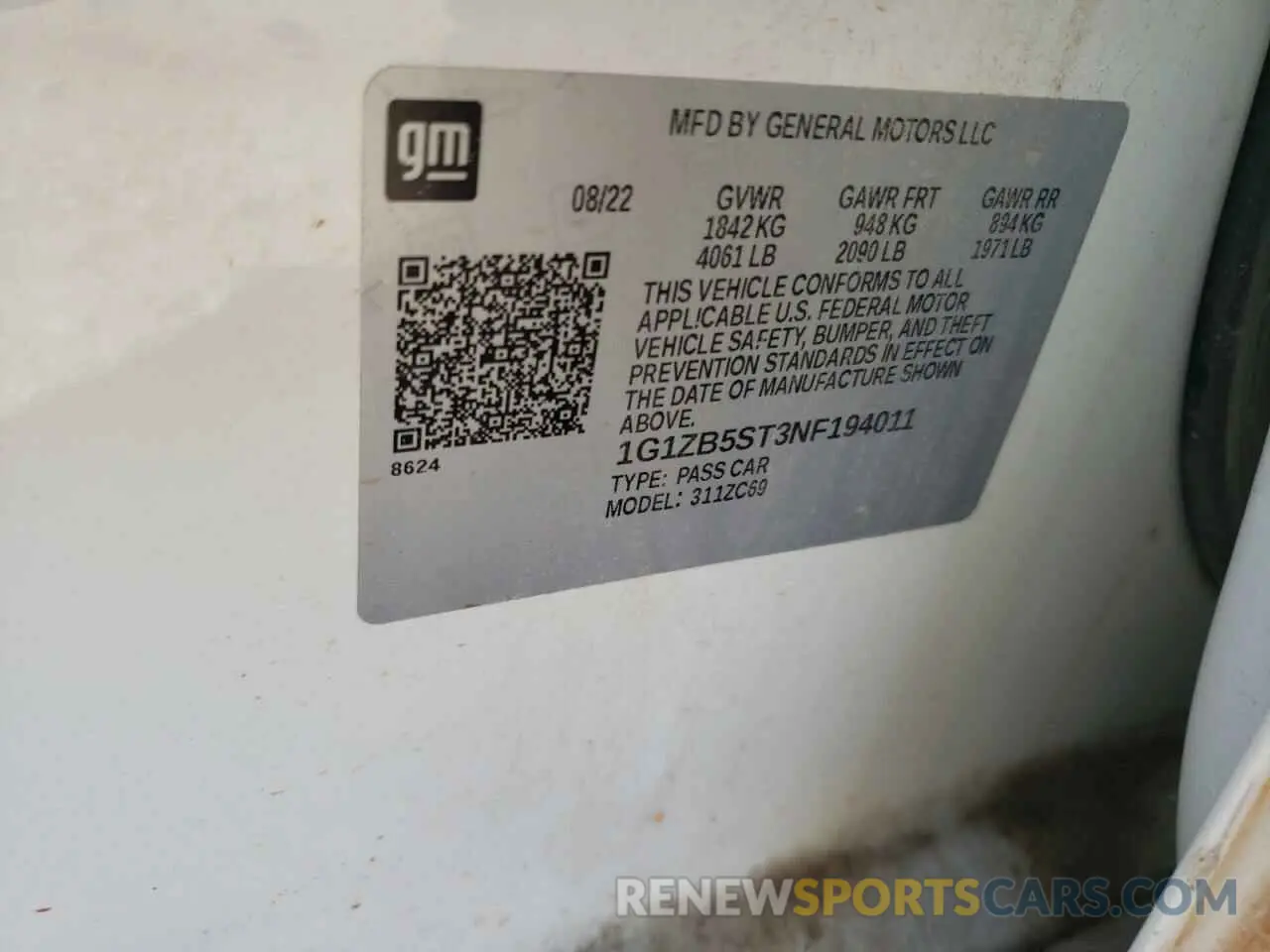 12 fotografías del automóvil dañado 1G1ZB5ST3NF194011 CHEVROLET MALIBU 2022