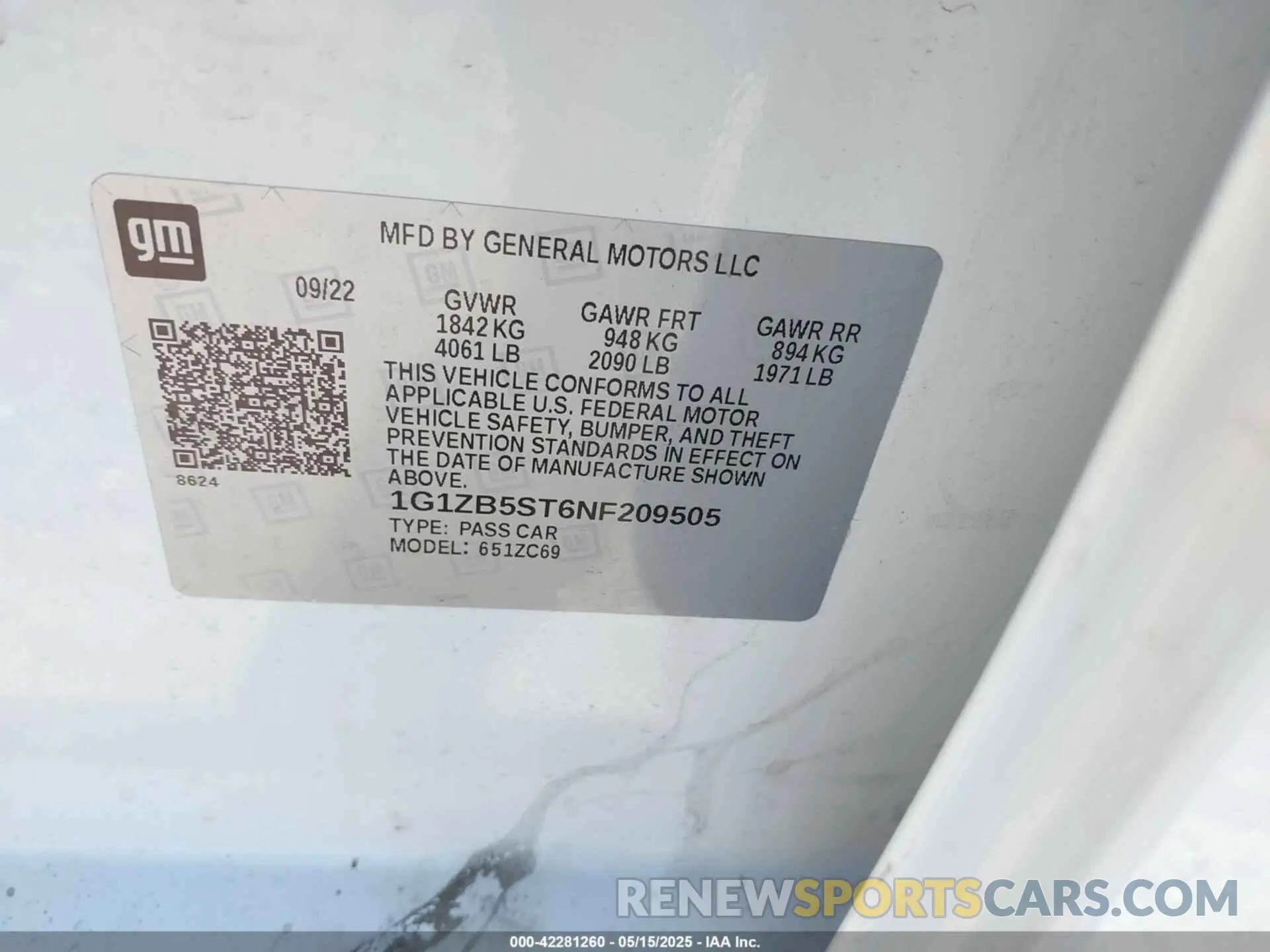 9 fotografías del automóvil dañado 1G1ZB5ST6NF209505 CHEVROLET MALIBU 2022