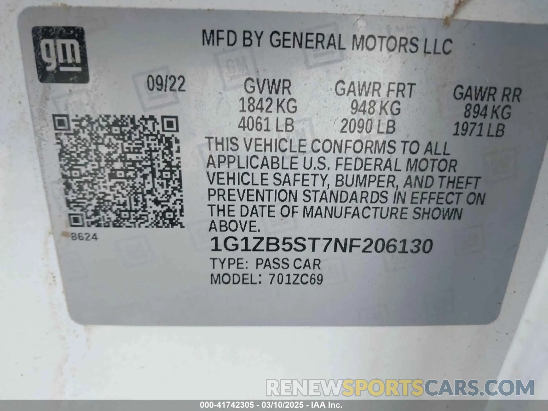 9 fotografías del automóvil dañado 1G1ZB5ST7NF206130 CHEVROLET MALIBU 2022