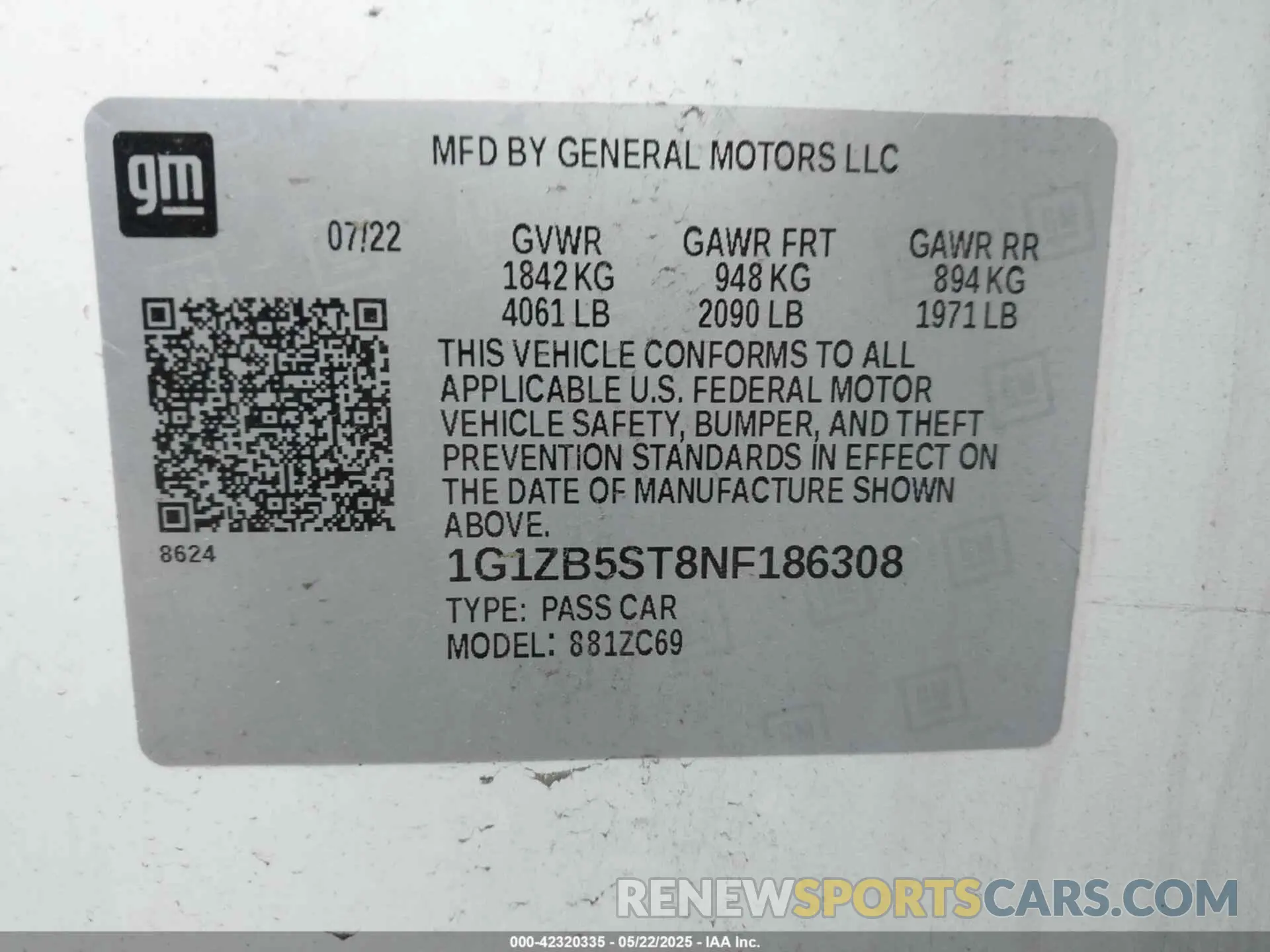 9 fotografías del automóvil dañado 1G1ZB5ST8NF186308 CHEVROLET MALIBU 2022