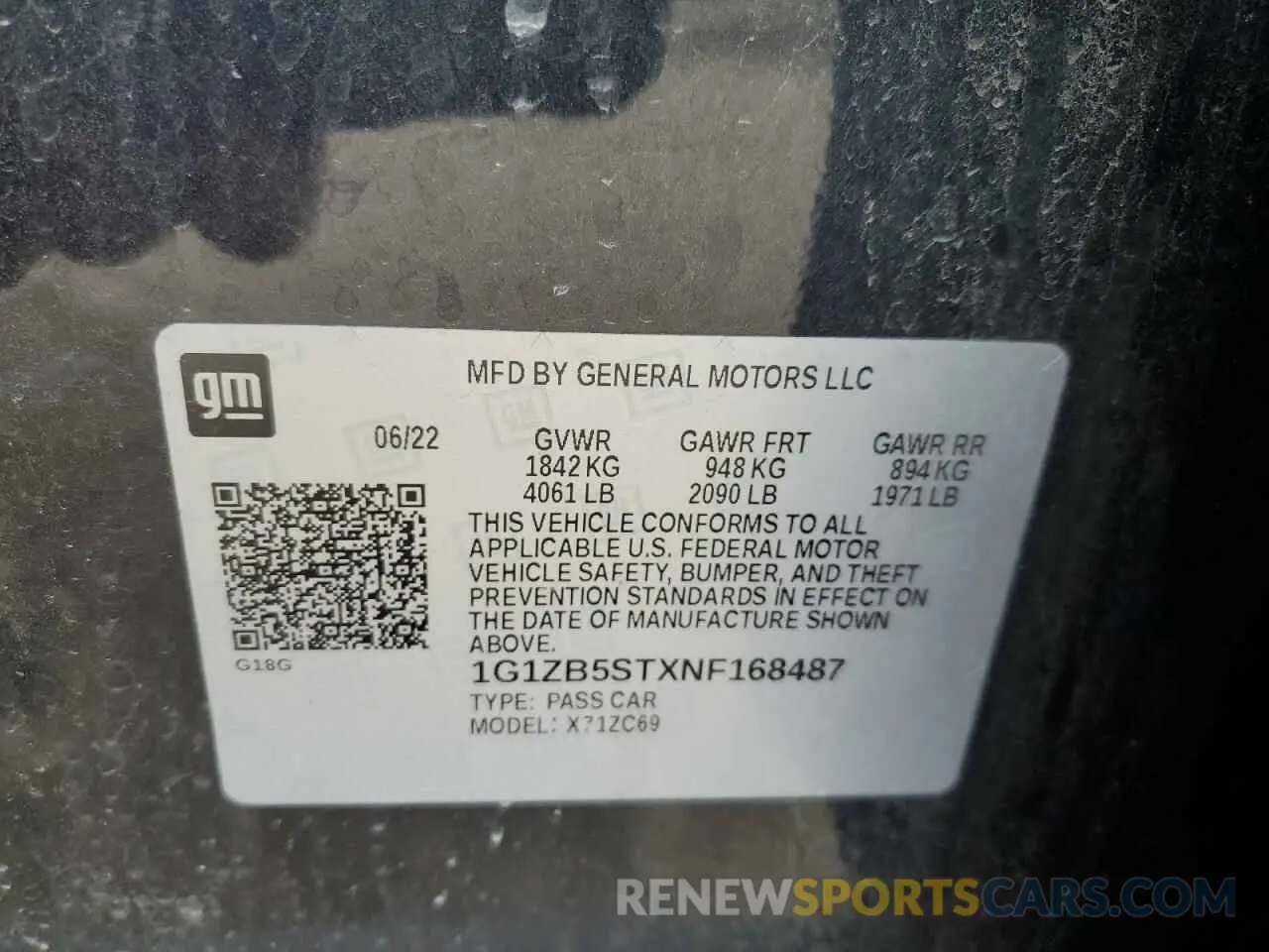 12 fotografías del automóvil dañado 1G1ZB5STXNF168487 CHEVROLET MALIBU 2022