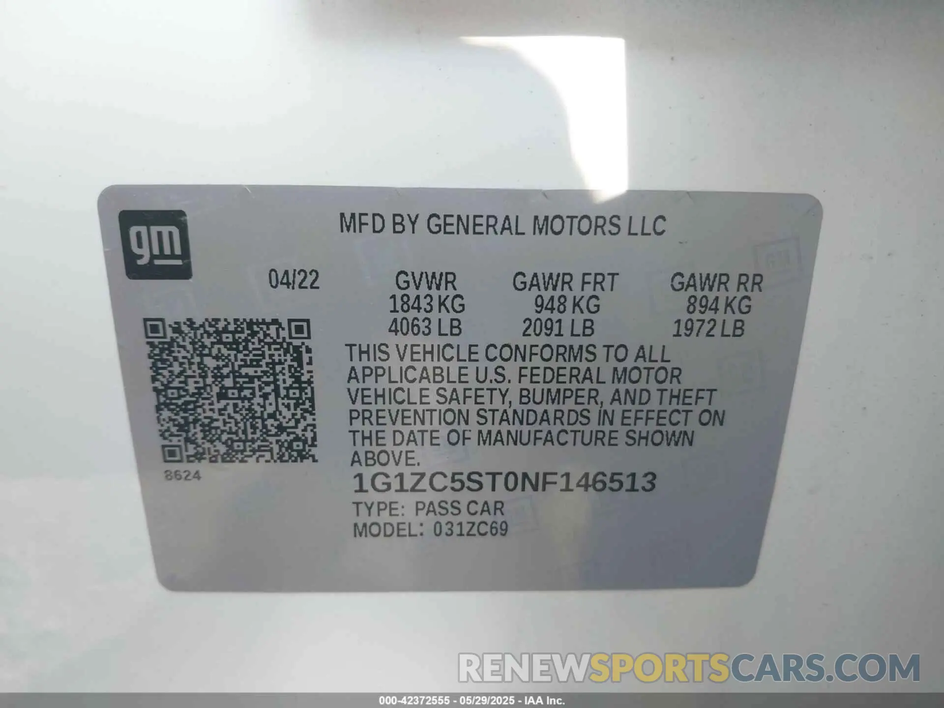 9 fotografías del automóvil dañado 1G1ZC5ST0NF146513 CHEVROLET MALIBU 2022