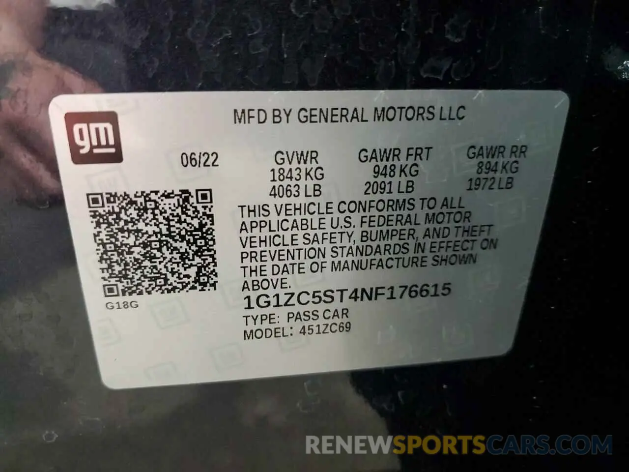 13 fotografías del automóvil dañado 1G1ZC5ST4NF176615 CHEVROLET MALIBU 2022