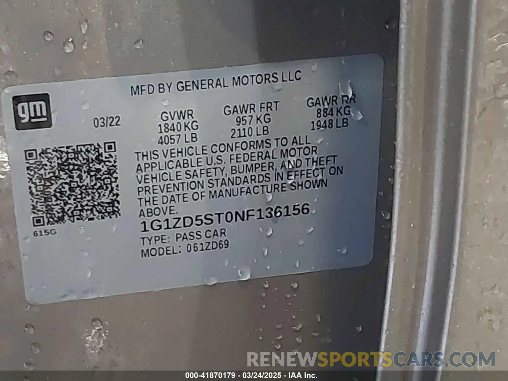 9 fotografías del automóvil dañado 1G1ZD5ST0NF136156 CHEVROLET MALIBU 2022