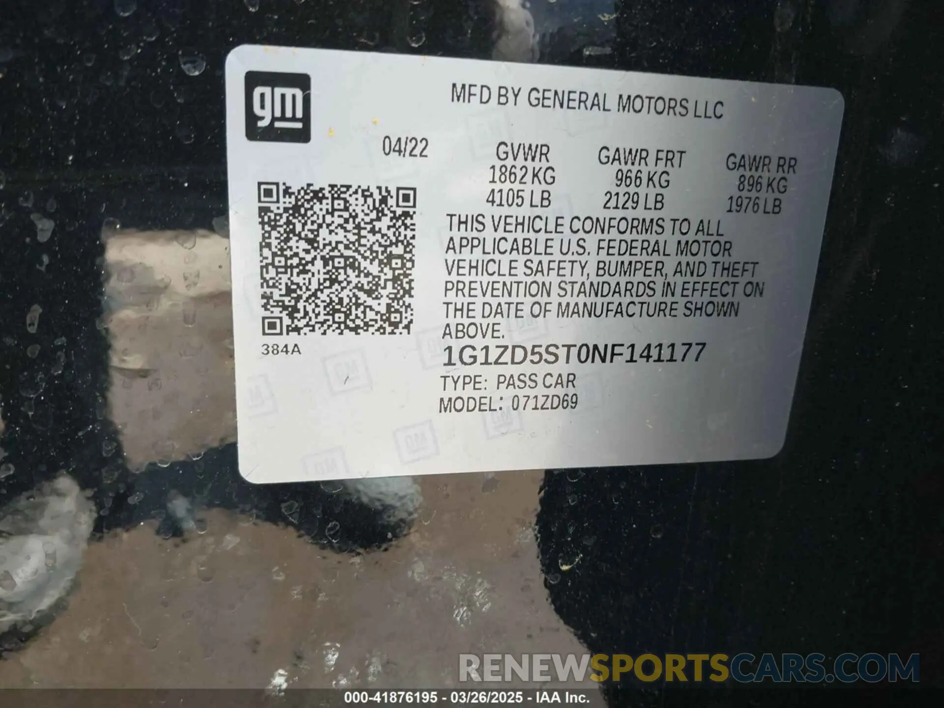 9 fotografías del automóvil dañado 1G1ZD5ST0NF141177 CHEVROLET MALIBU 2022