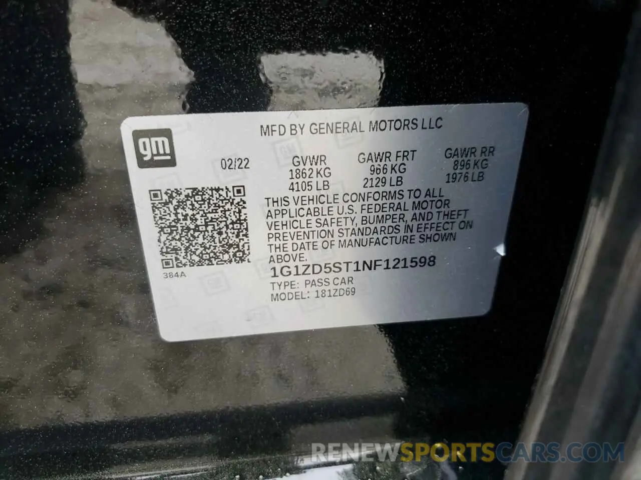 14 fotografías del automóvil dañado 1G1ZD5ST1NF121598 CHEVROLET MALIBU 2022