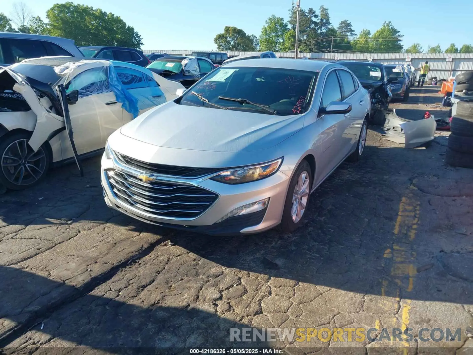 2 fotografías del automóvil dañado 1G1ZD5ST1NF124453 CHEVROLET MALIBU 2022