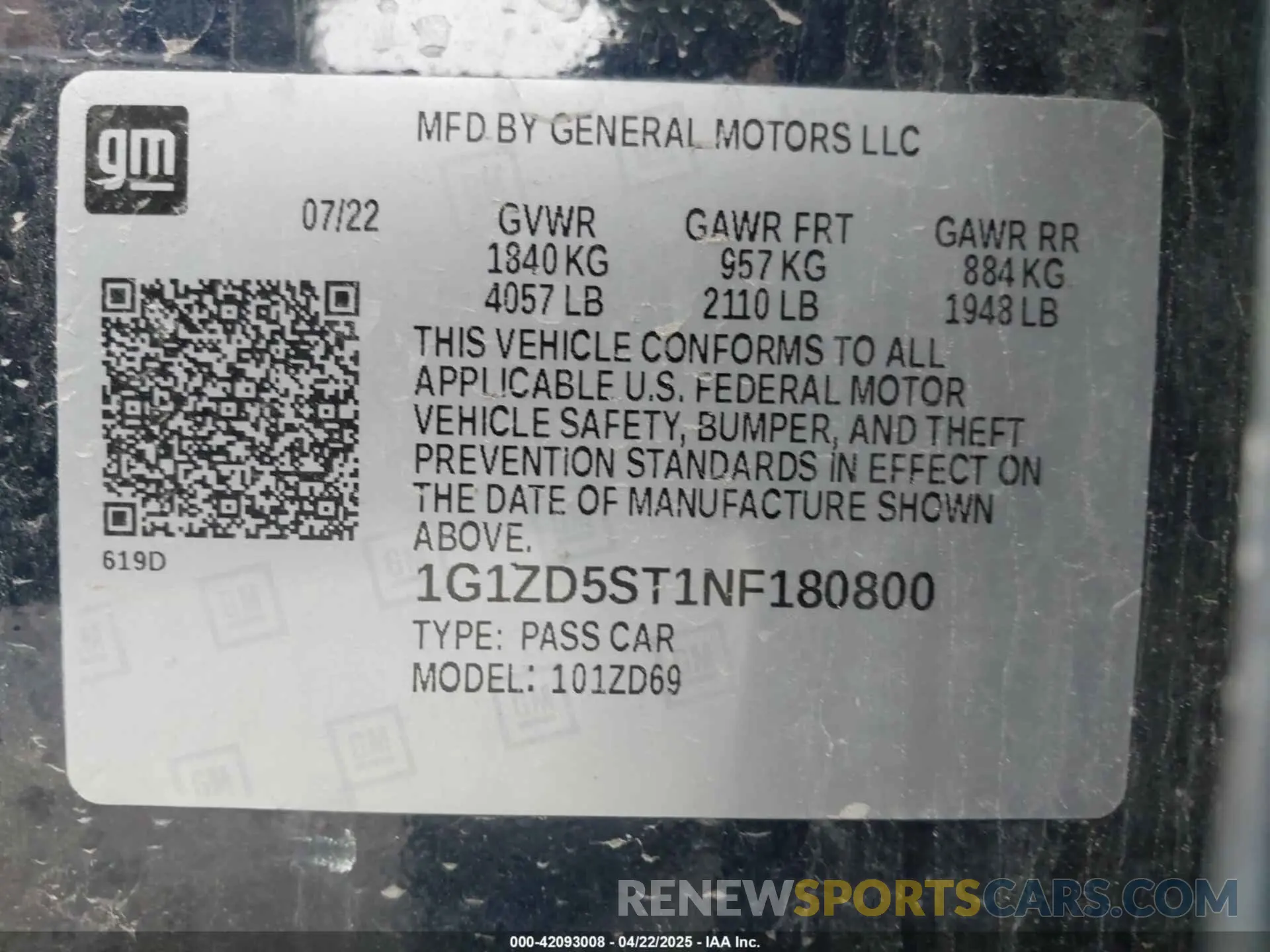 9 fotografías del automóvil dañado 1G1ZD5ST1NF180800 CHEVROLET MALIBU 2022