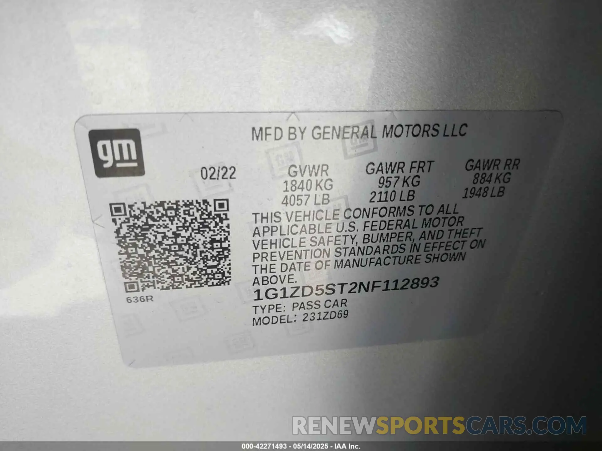 9 fotografías del automóvil dañado 1G1ZD5ST2NF112893 CHEVROLET MALIBU 2022