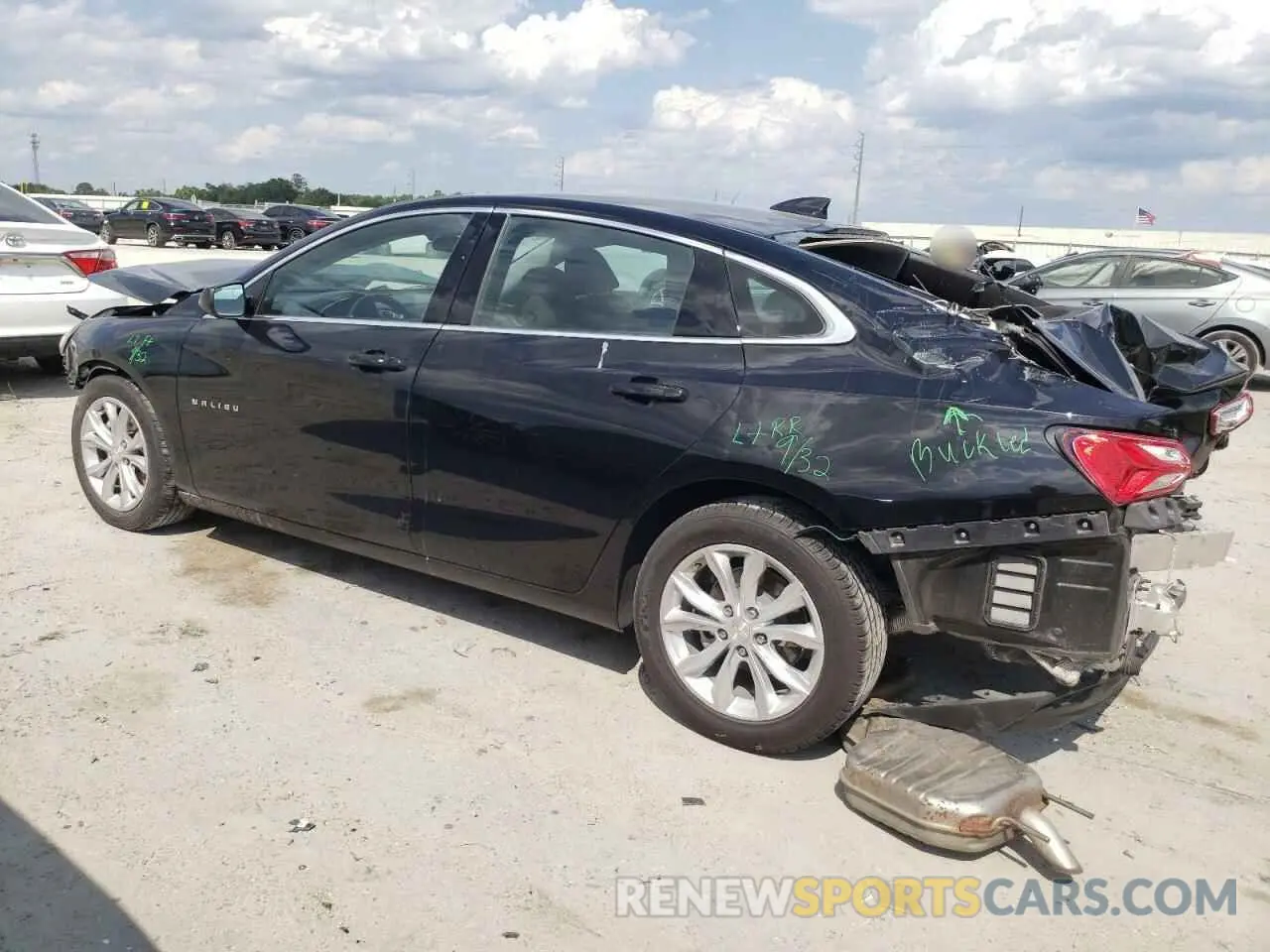 2 fotografías del automóvil dañado 1G1ZD5ST2NF184824 CHEVROLET MALIBU 2022