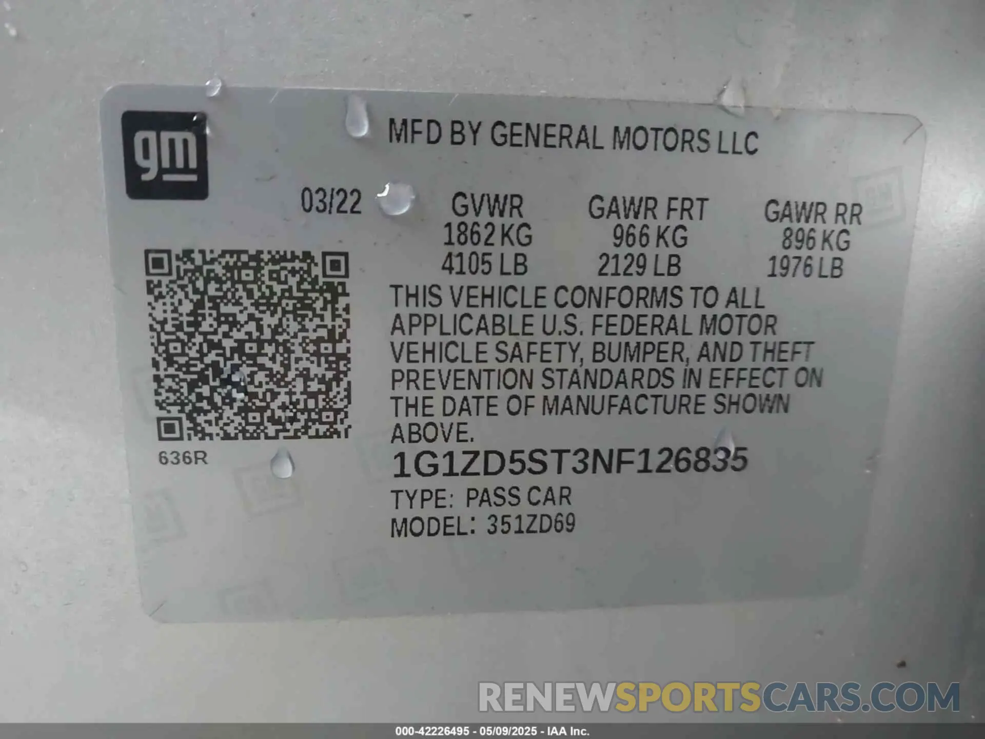 9 fotografías del automóvil dañado 1G1ZD5ST3NF126835 CHEVROLET MALIBU 2022