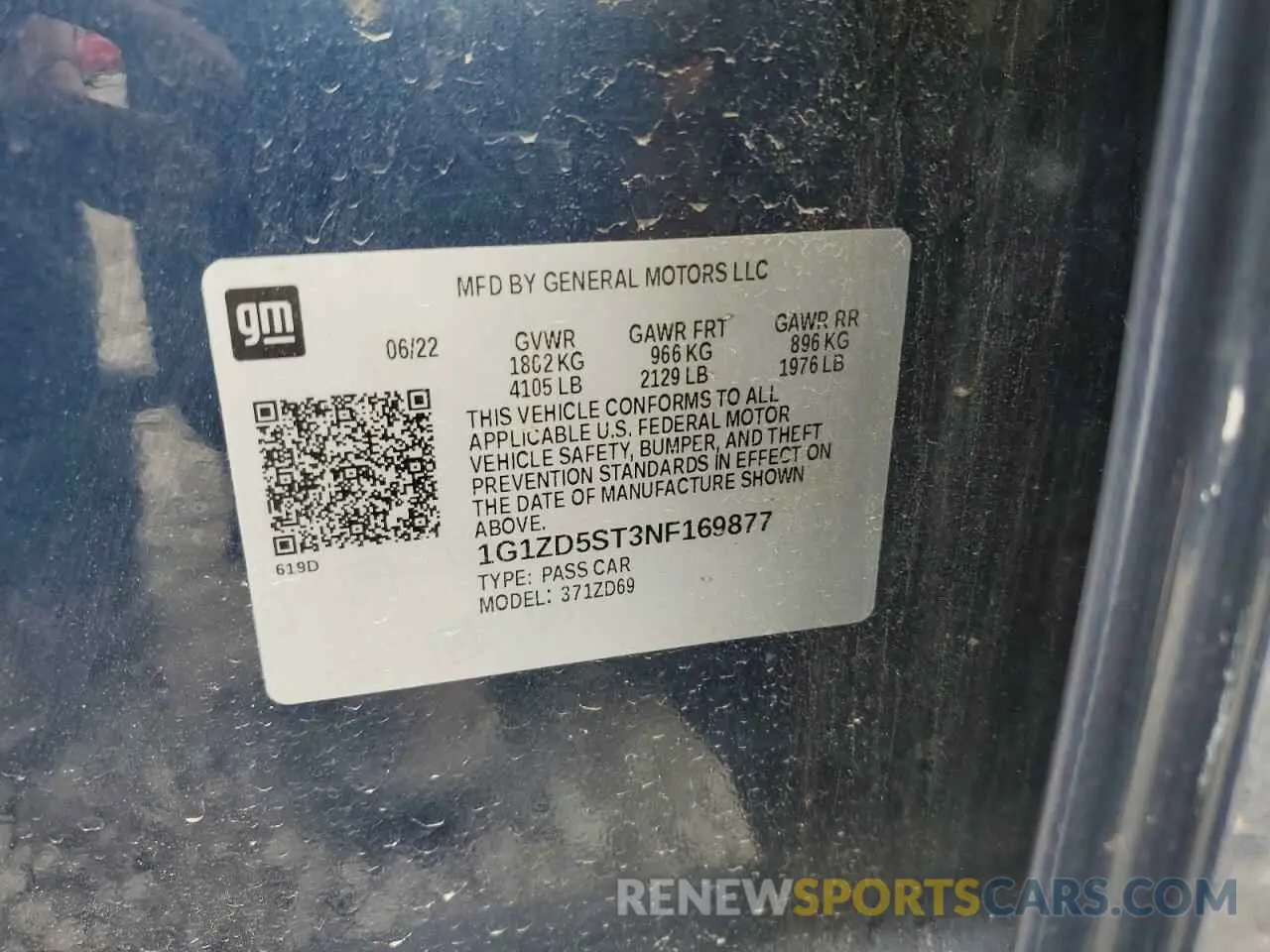 12 fotografías del automóvil dañado 1G1ZD5ST3NF169877 CHEVROLET MALIBU 2022