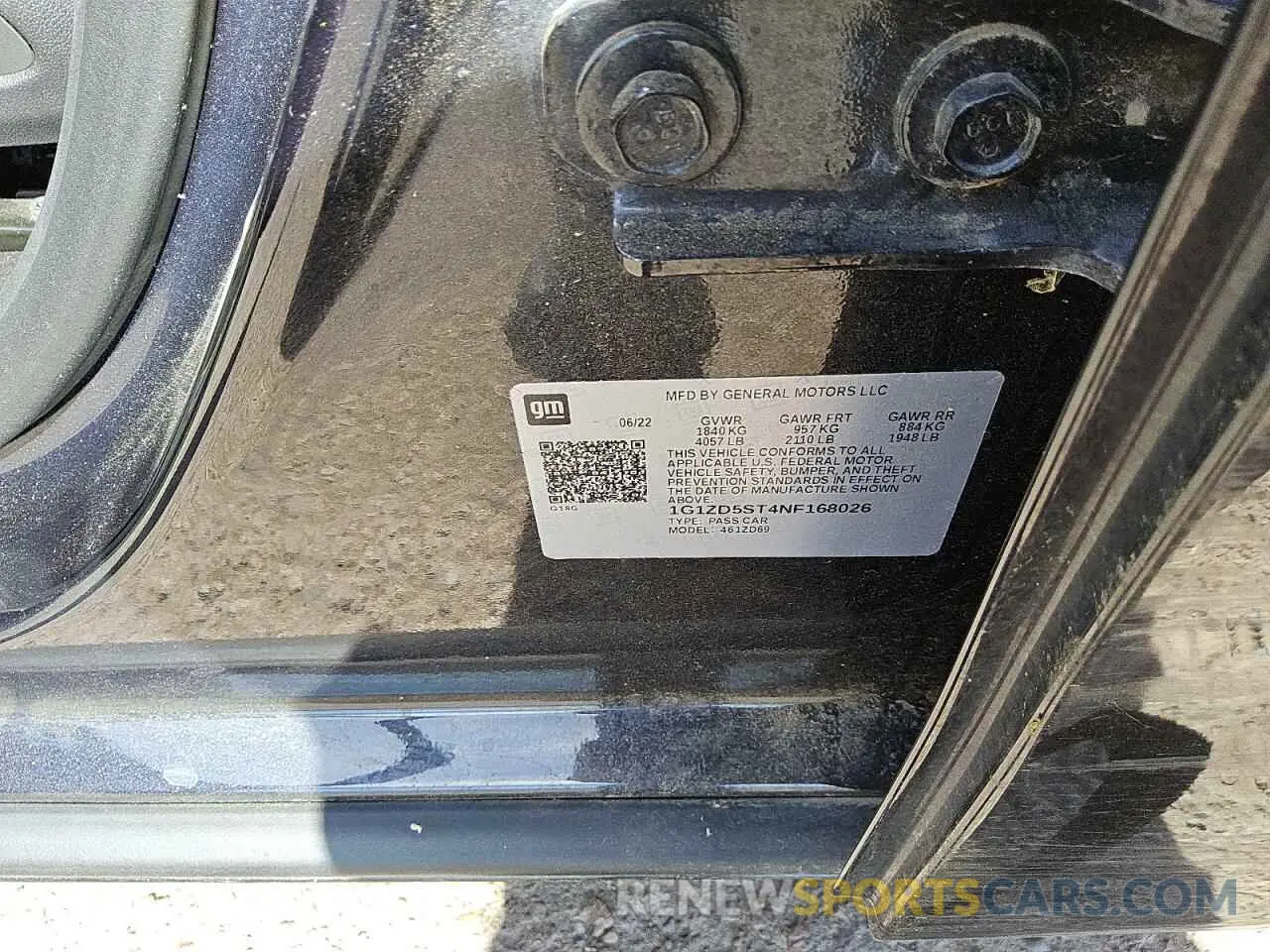 12 fotografías del automóvil dañado 1G1ZD5ST4NF168026 CHEVROLET MALIBU 2022