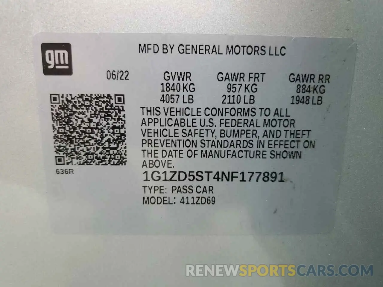 13 fotografías del automóvil dañado 1G1ZD5ST4NF177891 CHEVROLET MALIBU 2022