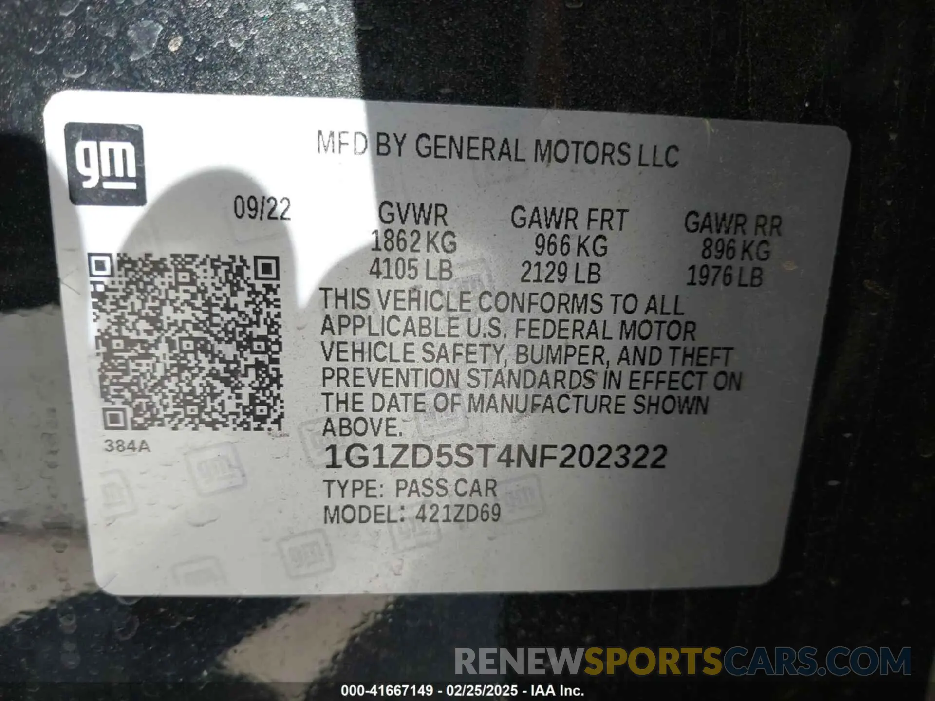 9 fotografías del automóvil dañado 1G1ZD5ST4NF202322 CHEVROLET MALIBU 2022