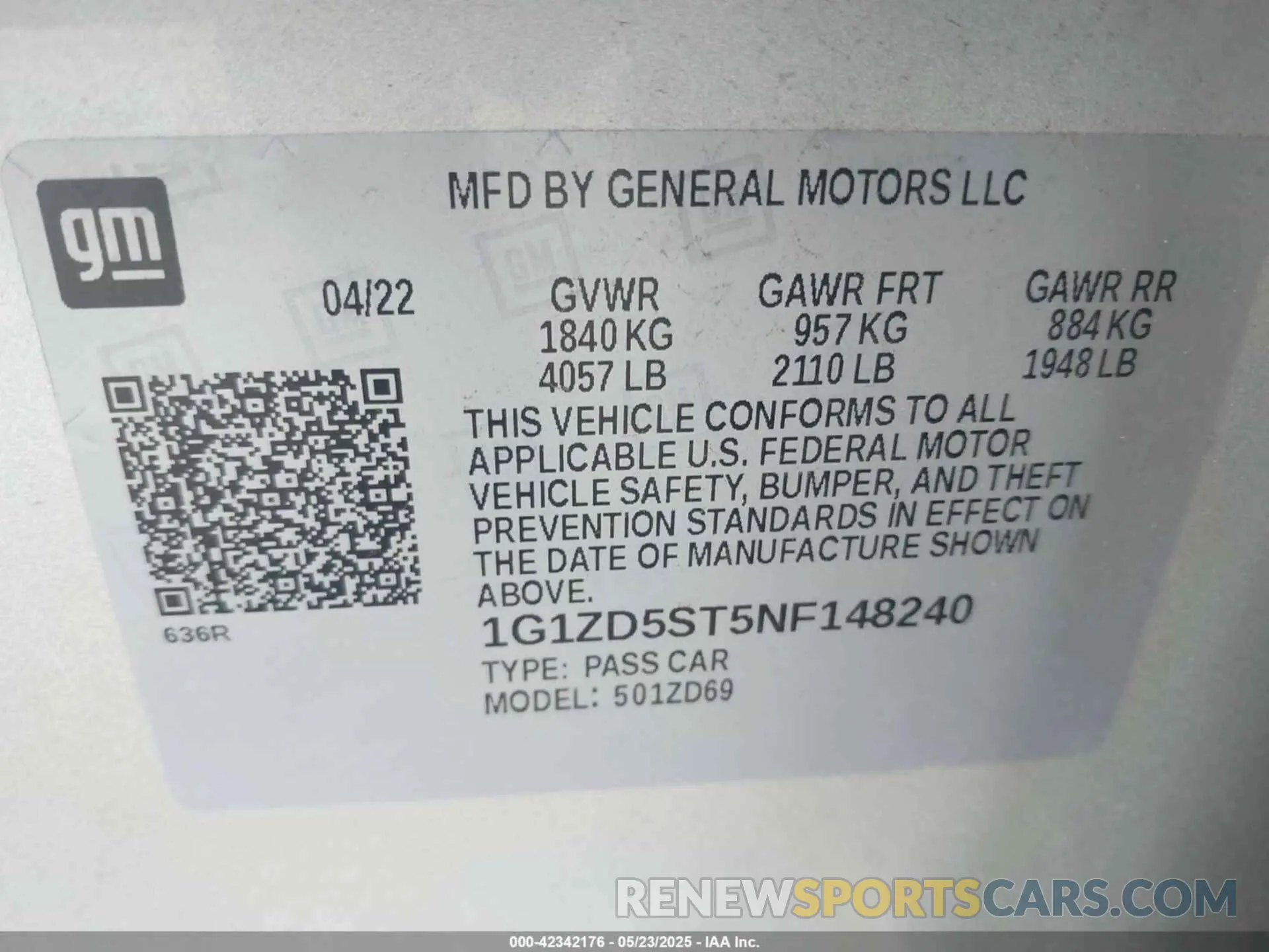 9 fotografías del automóvil dañado 1G1ZD5ST5NF148240 CHEVROLET MALIBU 2022