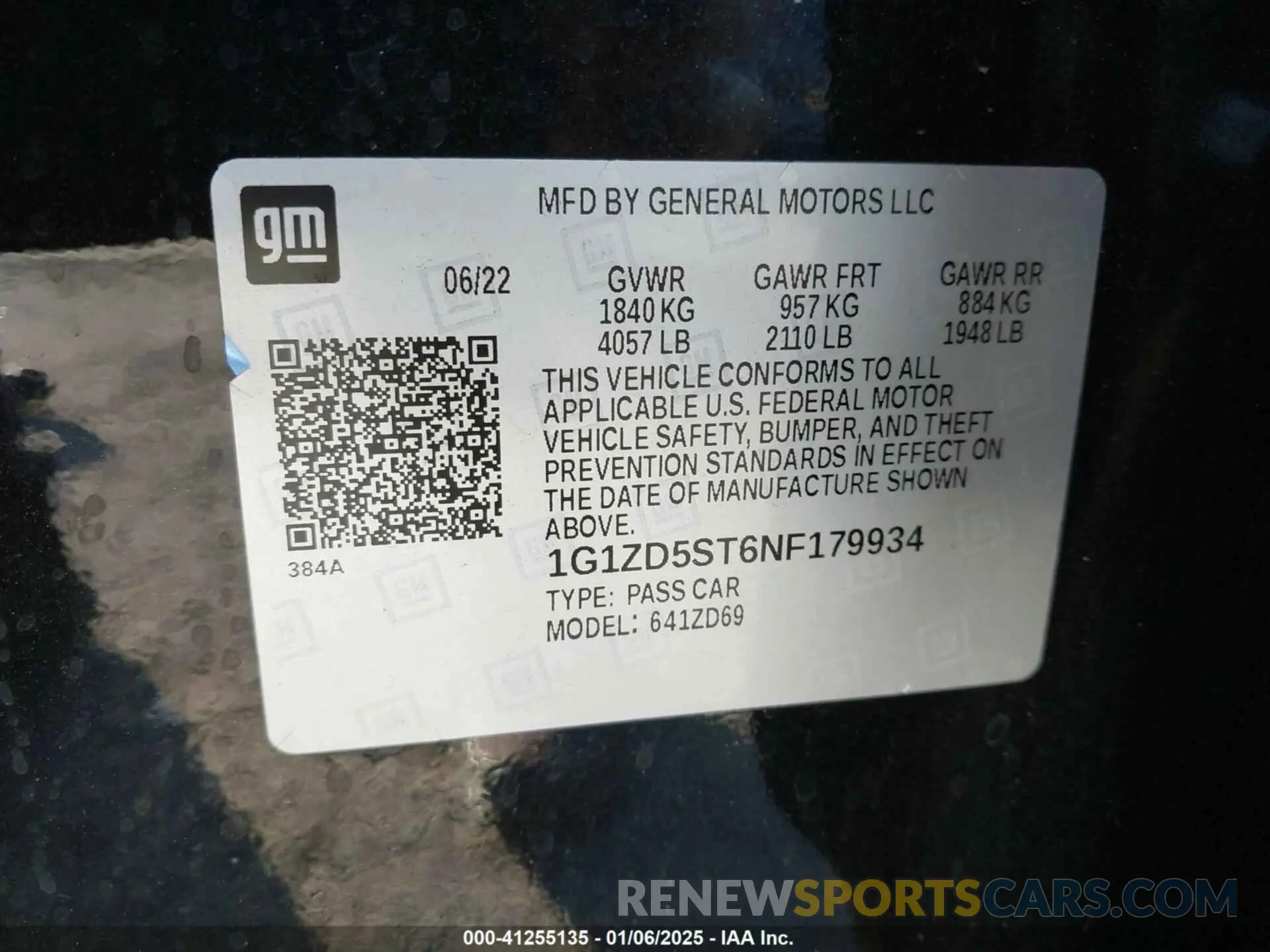 9 fotografías del automóvil dañado 1G1ZD5ST6NF179934 CHEVROLET MALIBU 2022