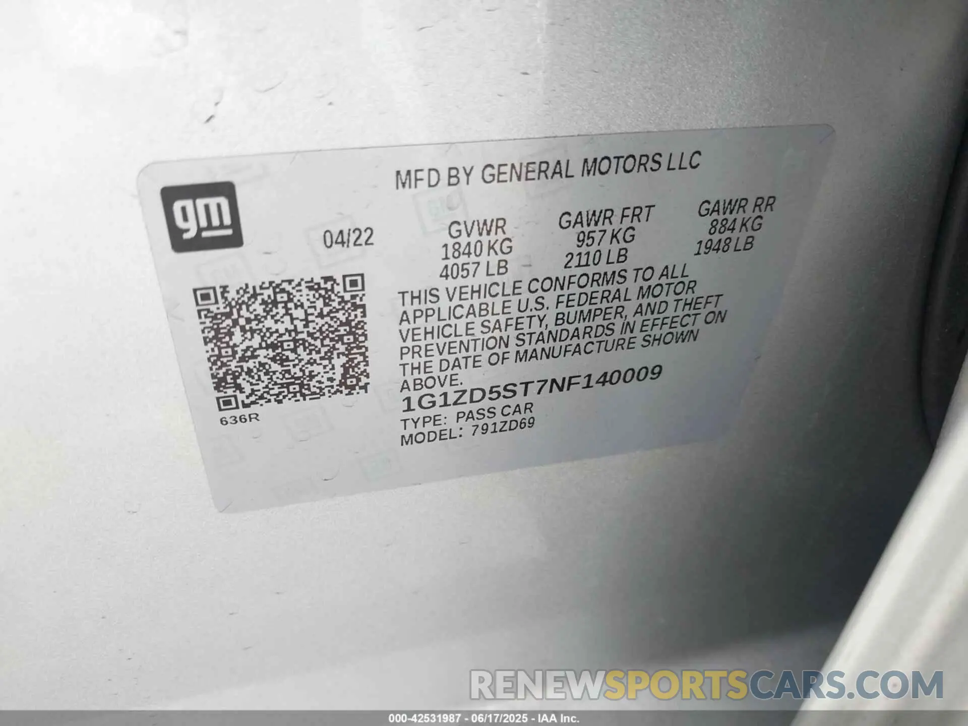 9 fotografías del automóvil dañado 1G1ZD5ST7NF140009 CHEVROLET MALIBU 2022