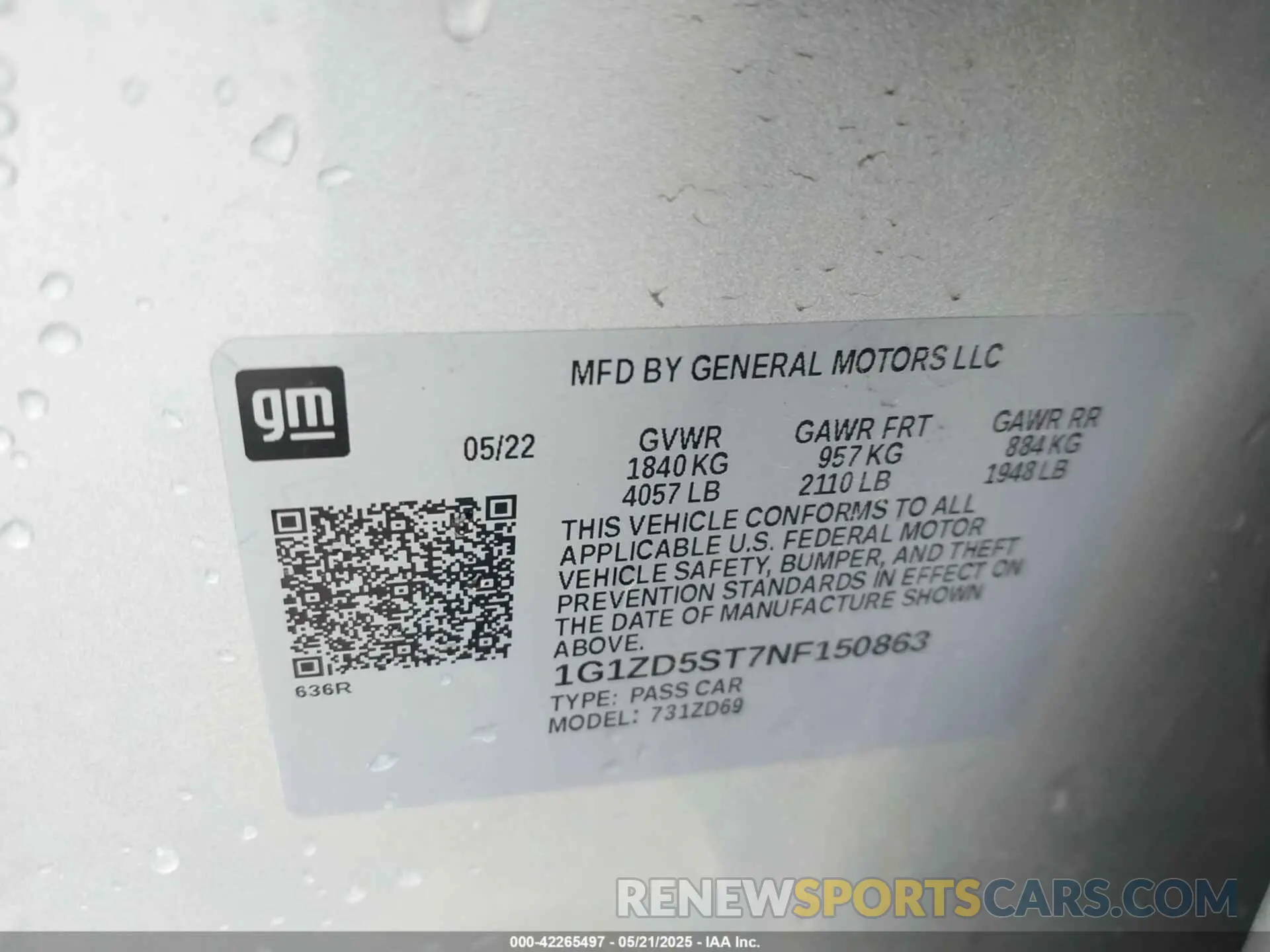 9 fotografías del automóvil dañado 1G1ZD5ST7NF150863 CHEVROLET MALIBU 2022
