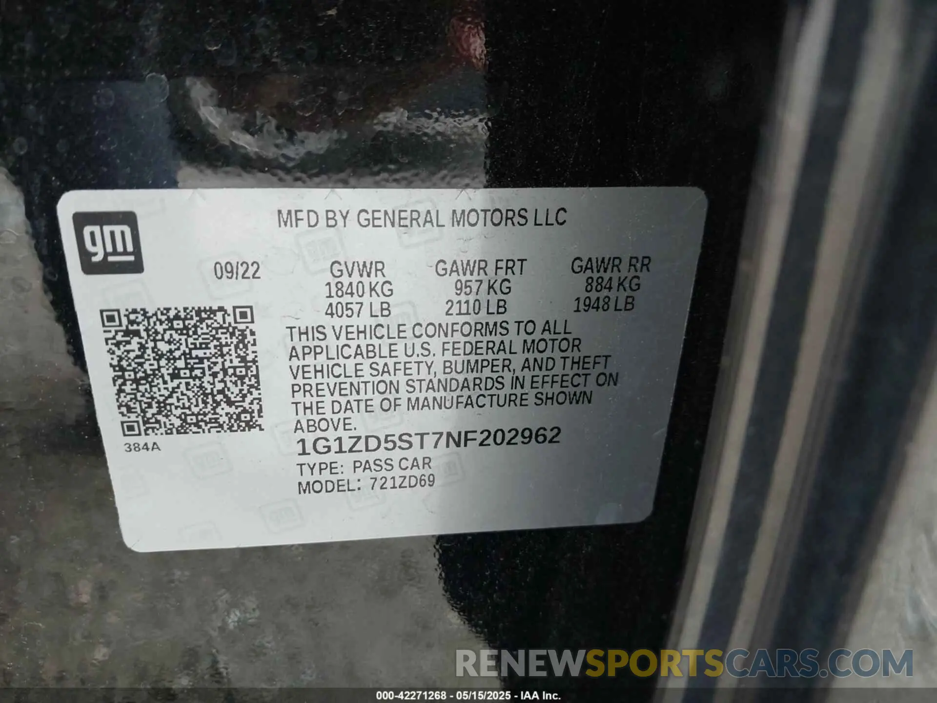 9 fotografías del automóvil dañado 1G1ZD5ST7NF202962 CHEVROLET MALIBU 2022