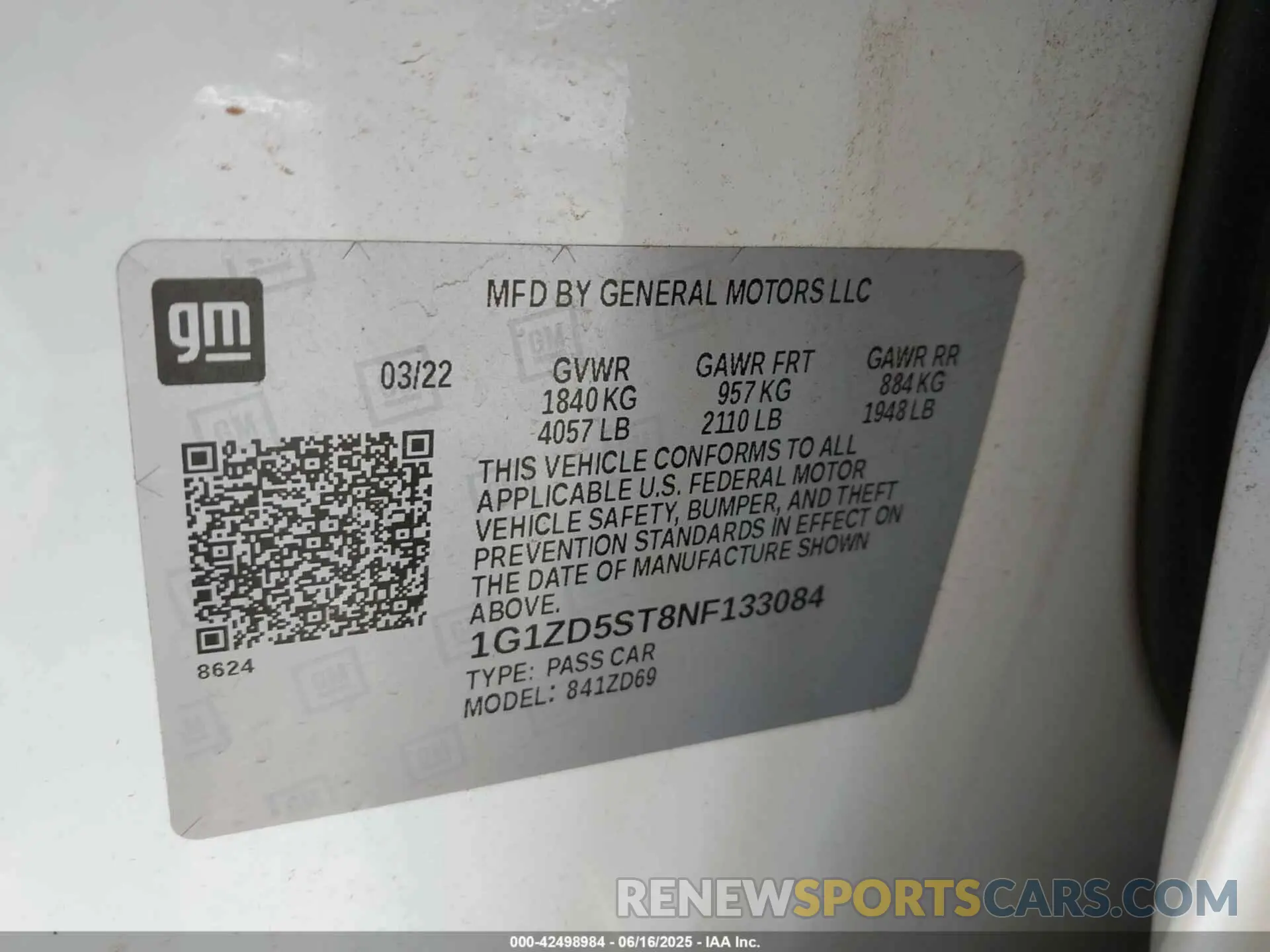 9 fotografías del automóvil dañado 1G1ZD5ST8NF133084 CHEVROLET MALIBU 2022