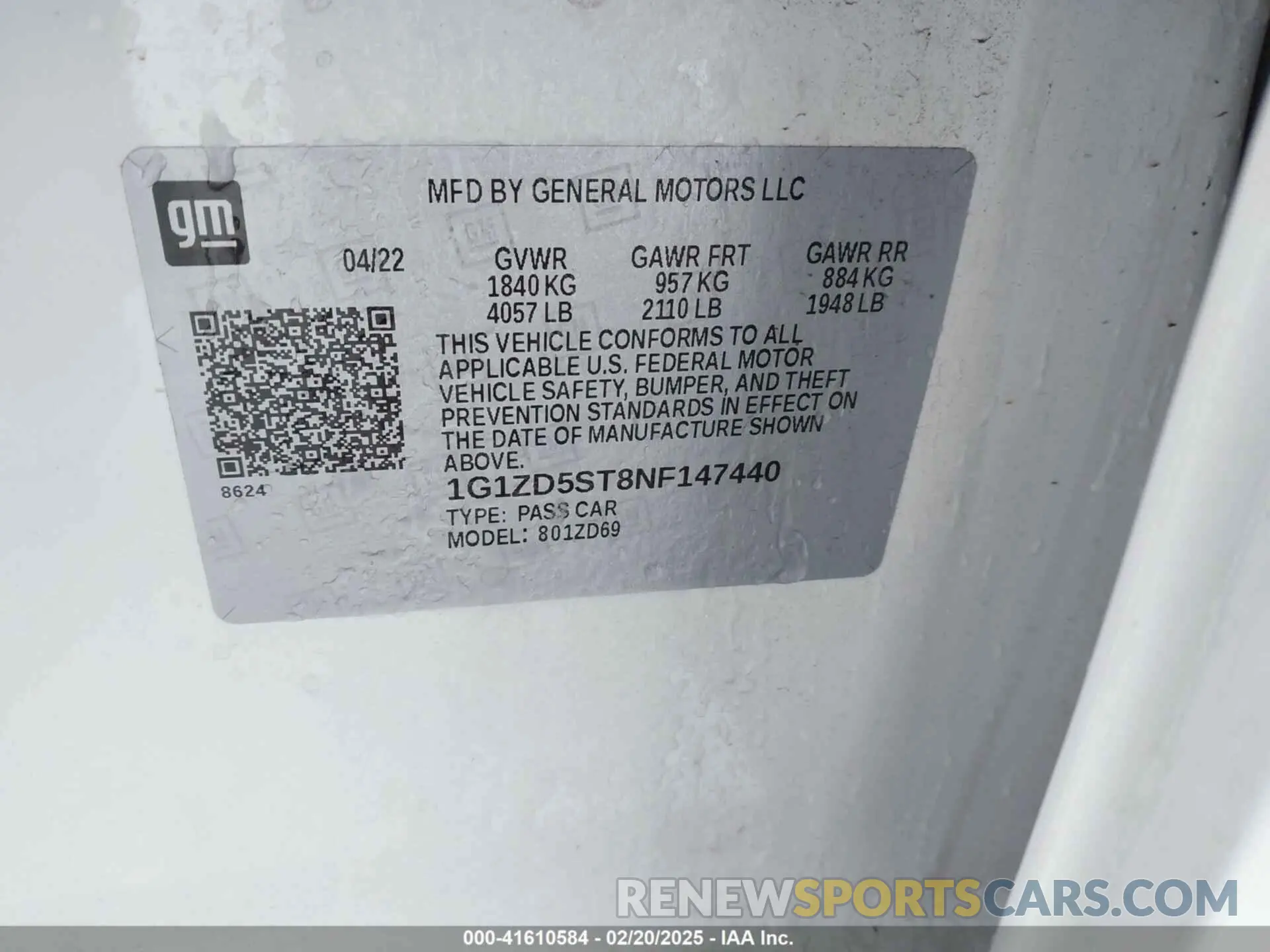 9 fotografías del automóvil dañado 1G1ZD5ST8NF147440 CHEVROLET MALIBU 2022
